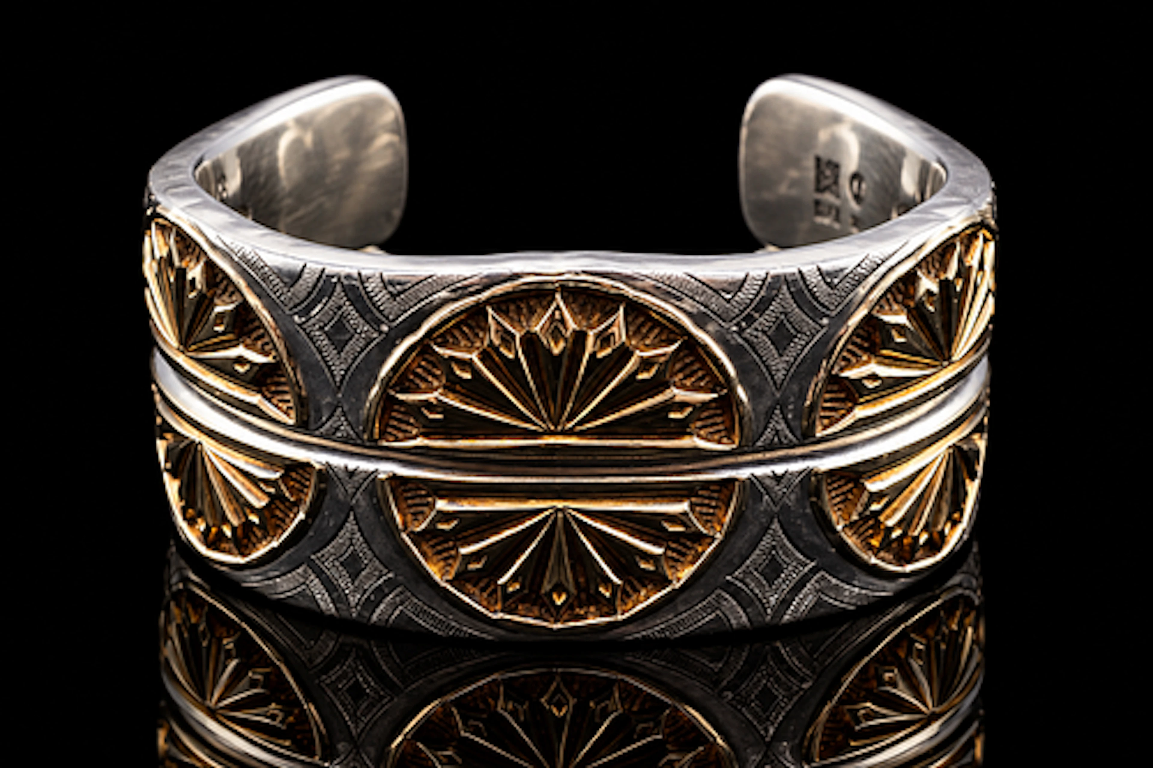 Greek Seminole Set of Two Handmade Cuffs