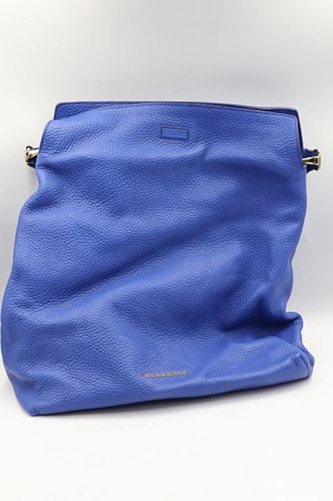 Burberry Royal Blue Leather Cale Hobo Bag