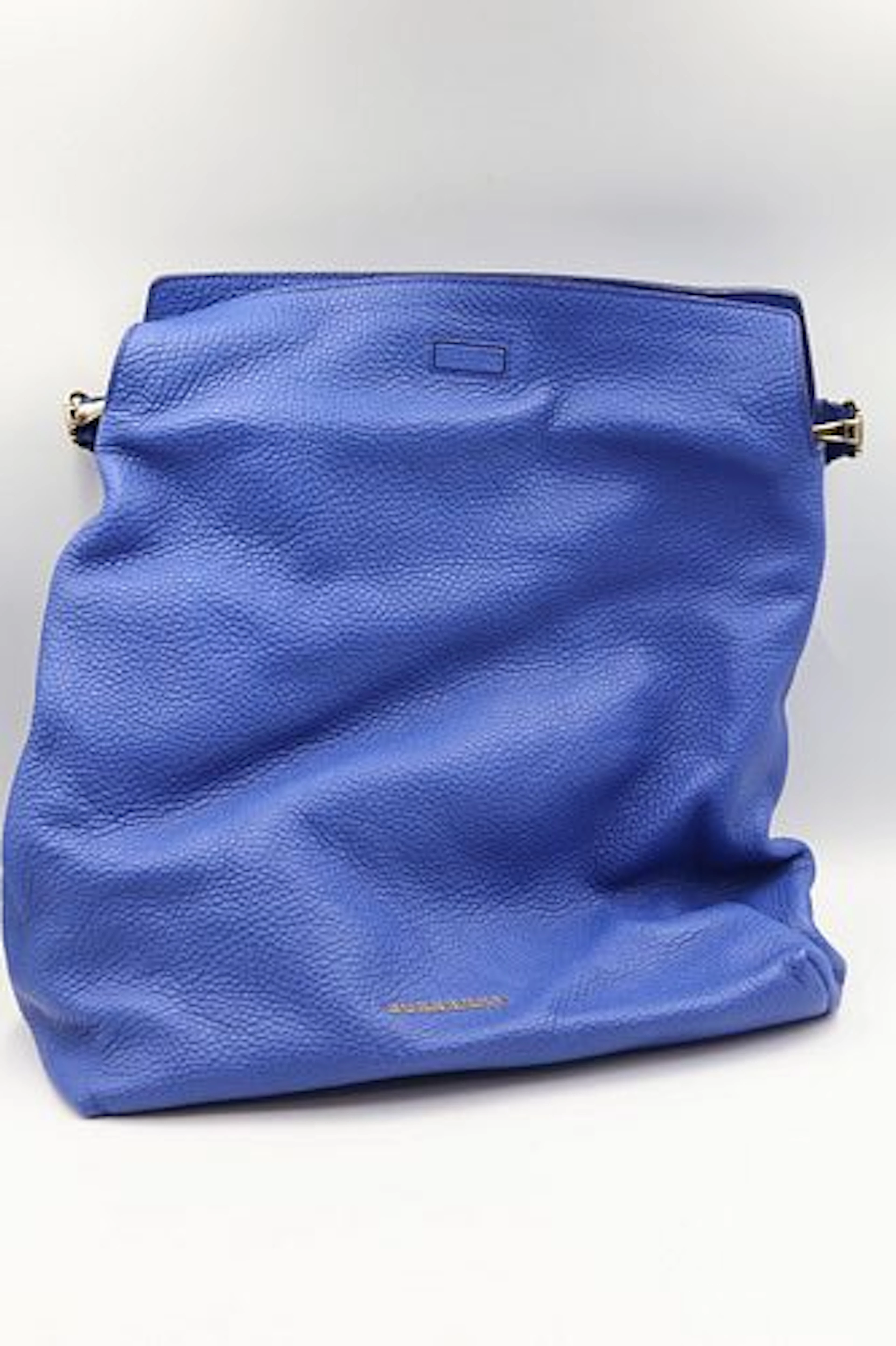 Burberry Royal Blue Leather Cale Hobo Bag