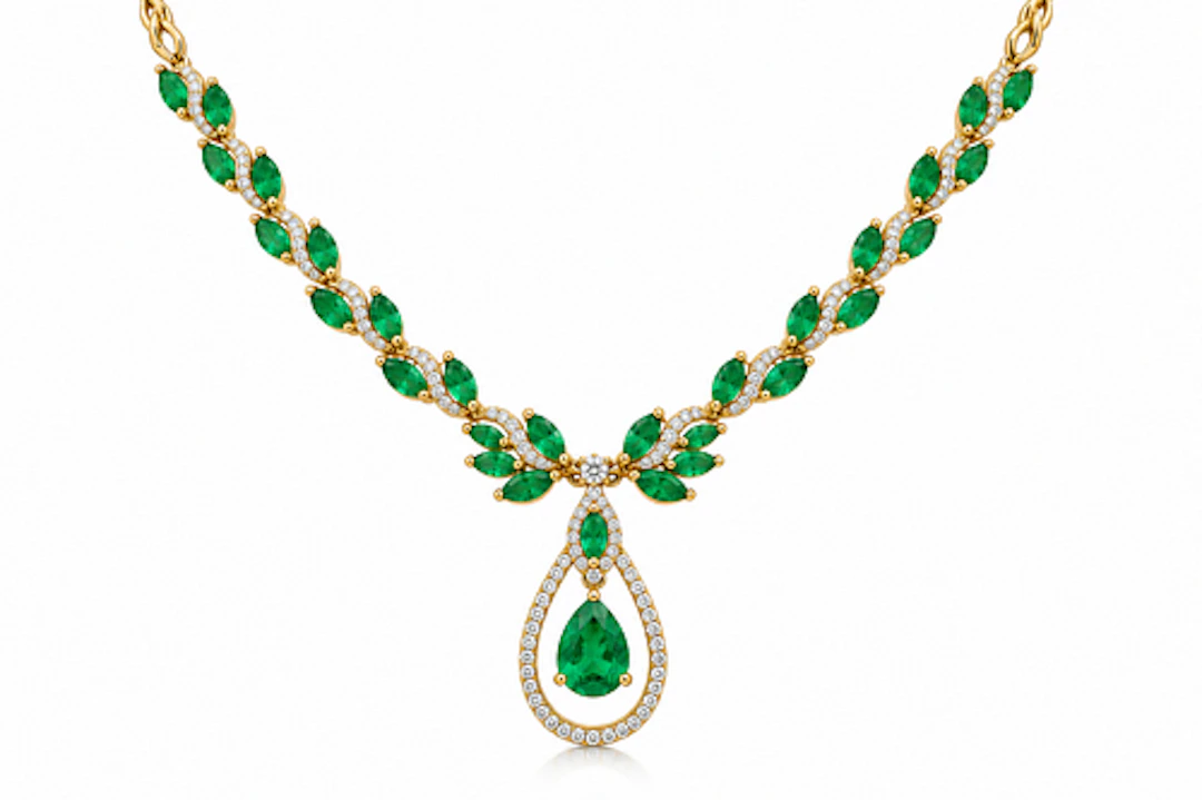 EFFY Brasillica 14K Gold, Diamond & Emerald Necklace