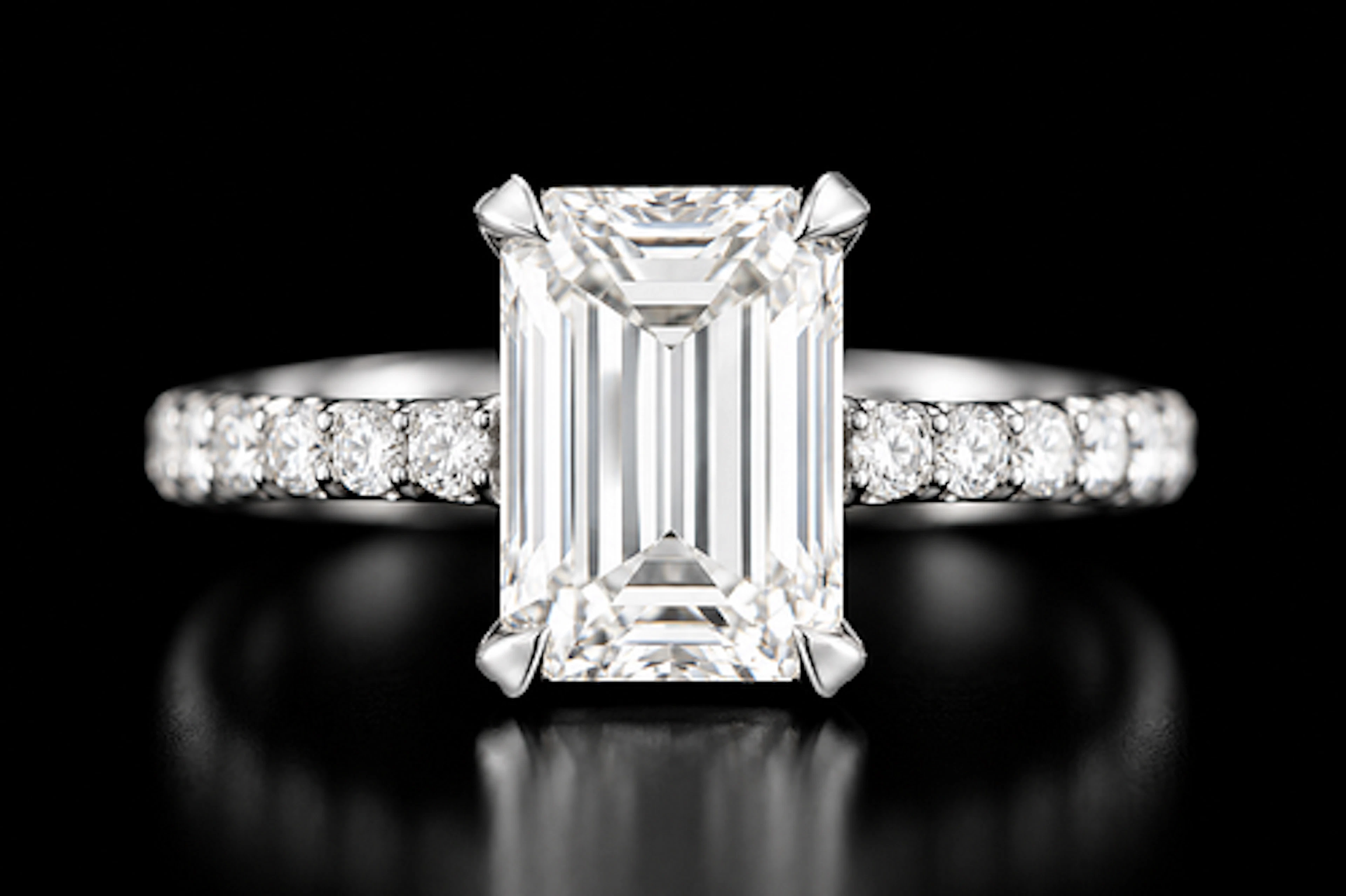 GIA Certified 2.01 Emerald Cut Diamond & Platinum Ring