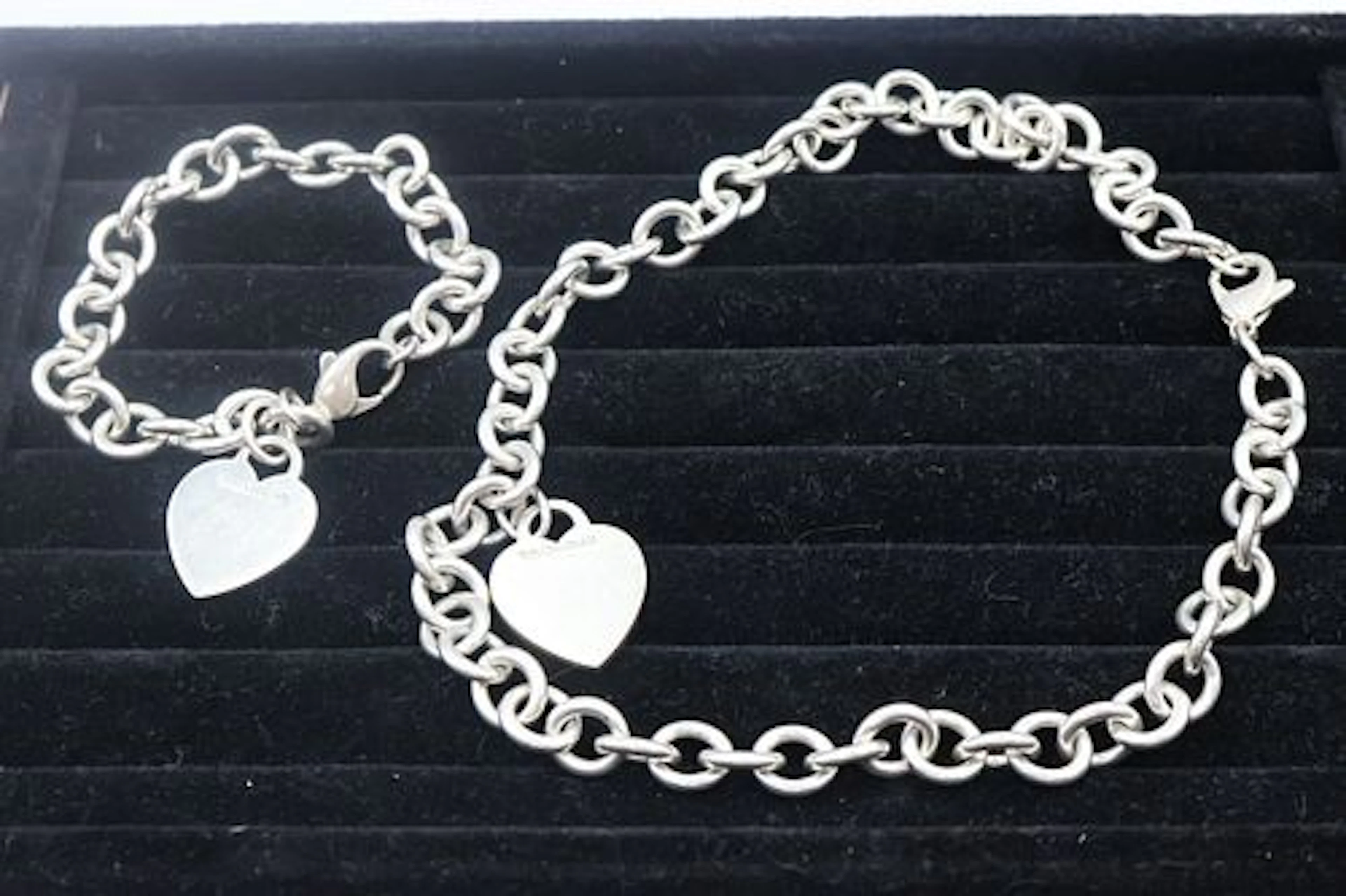 Tiffany & Co Heart Charm Bracelet & Necklace