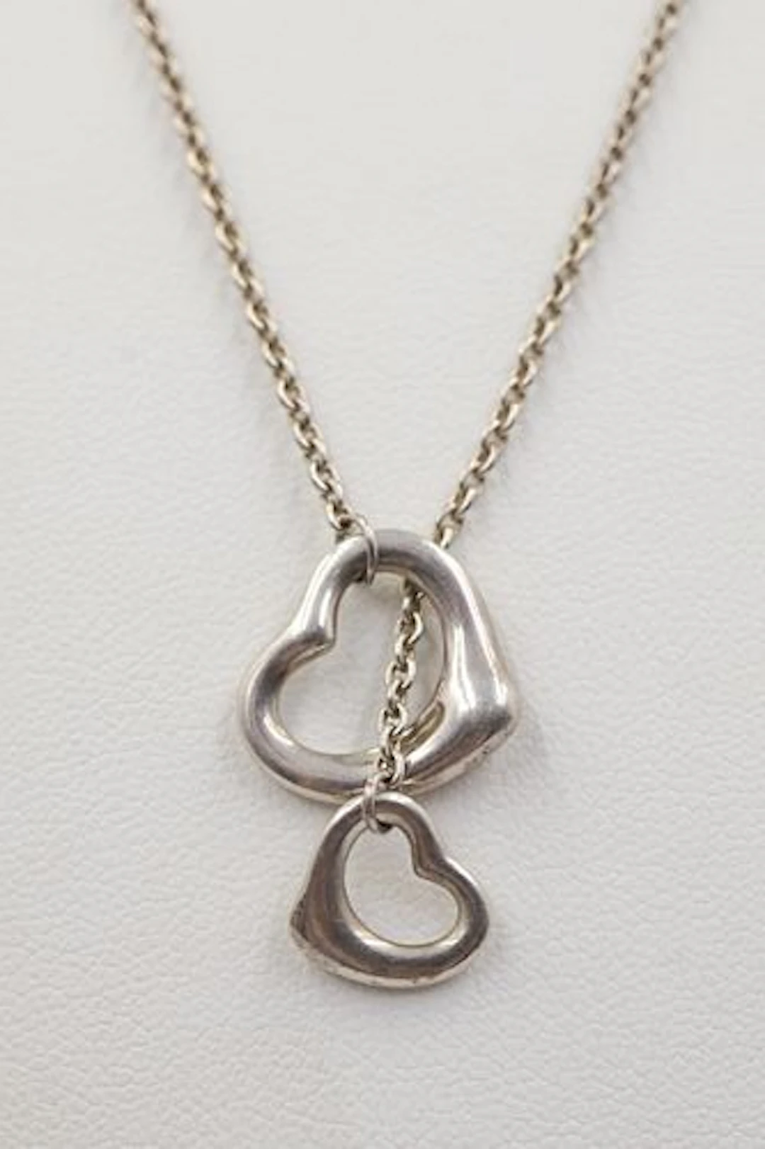 Elsa Peretti for Tiffany & Co Sterling Sil Open Heart Lariat
