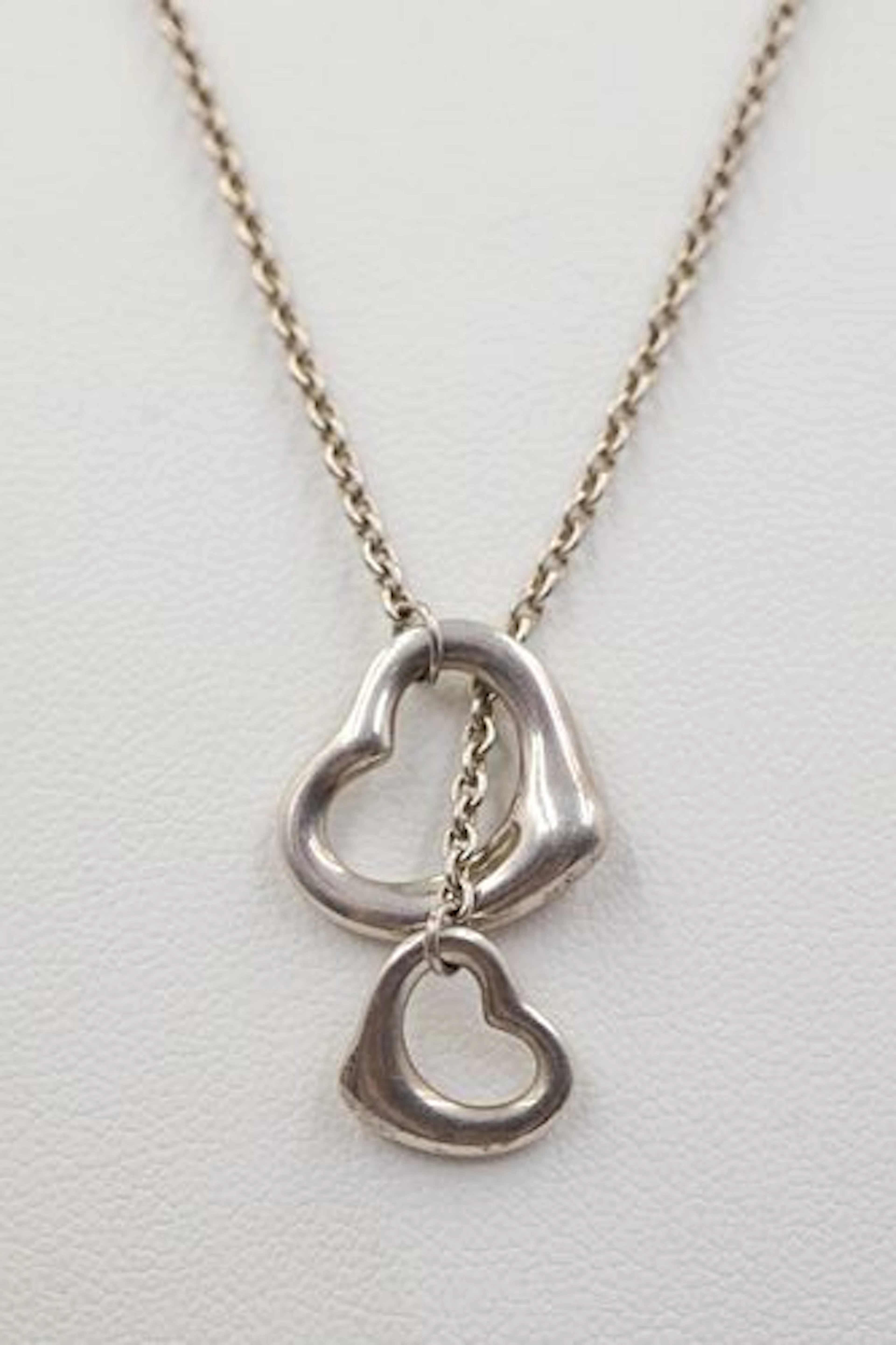Elsa Peretti for Tiffany & Co Sterling Sil Open Heart Lariat