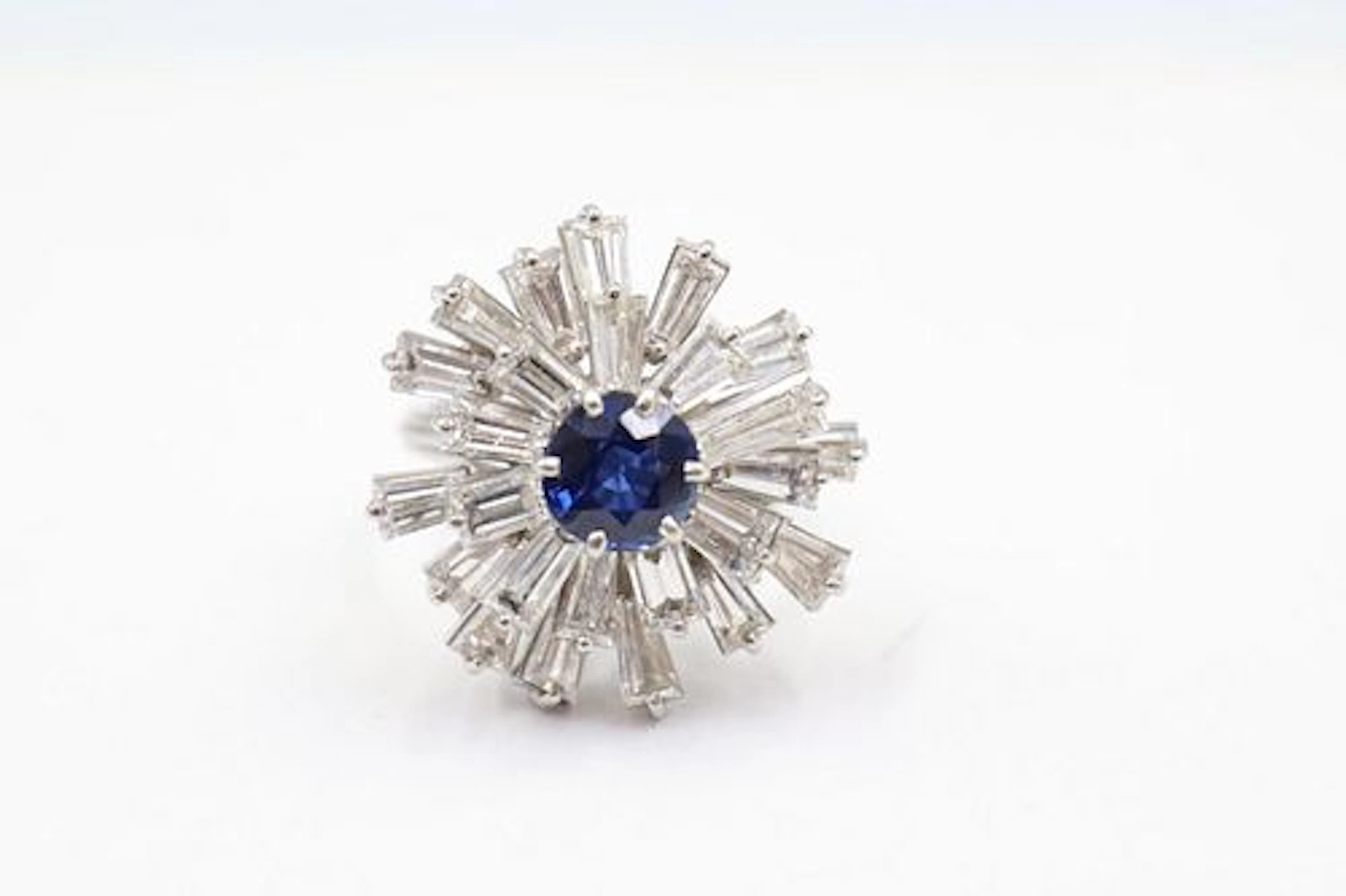Platinum, Diamond & Sapphire Ring
