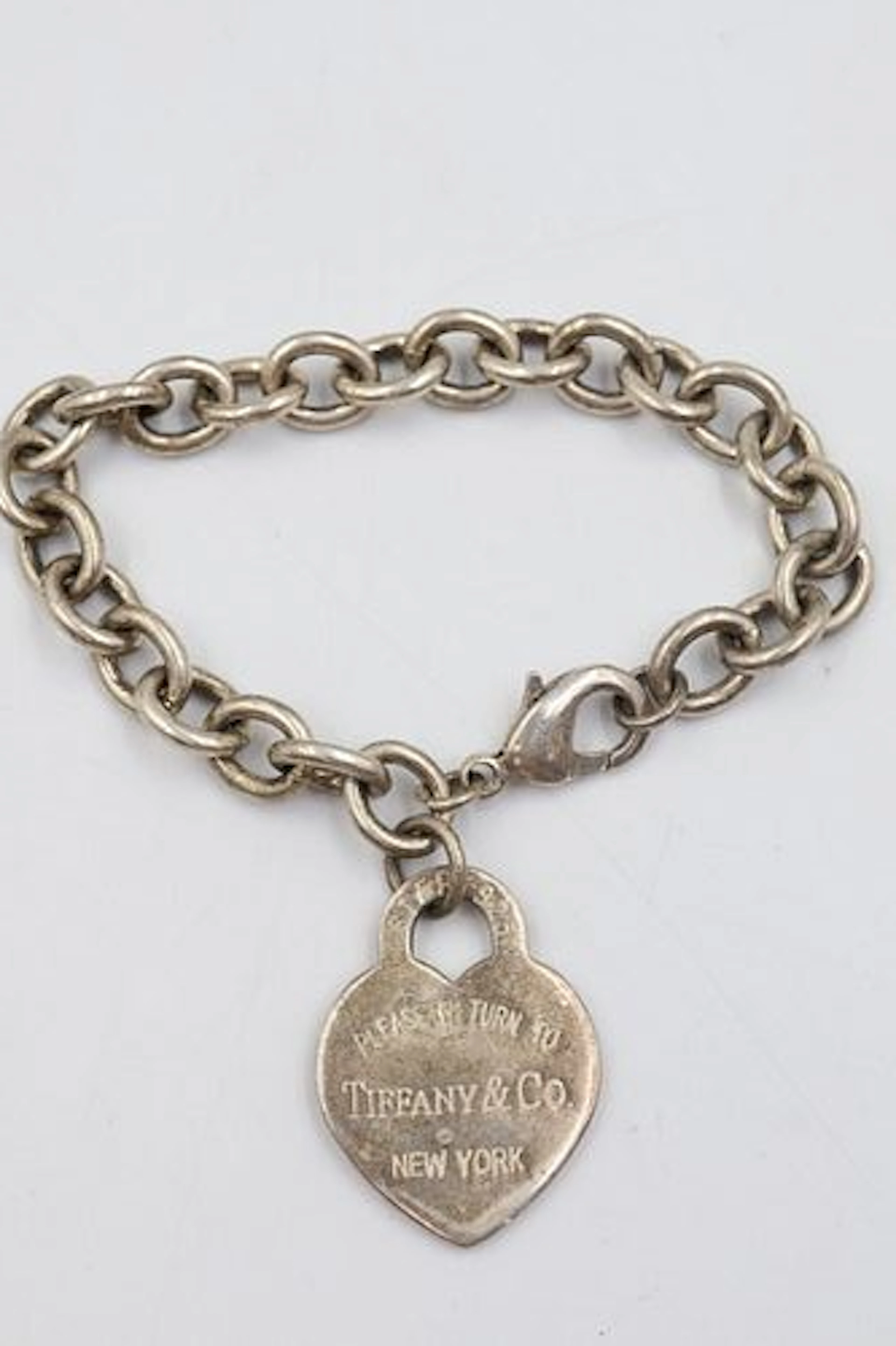 Tiffany & Co 925 Heart Charm Bracelet