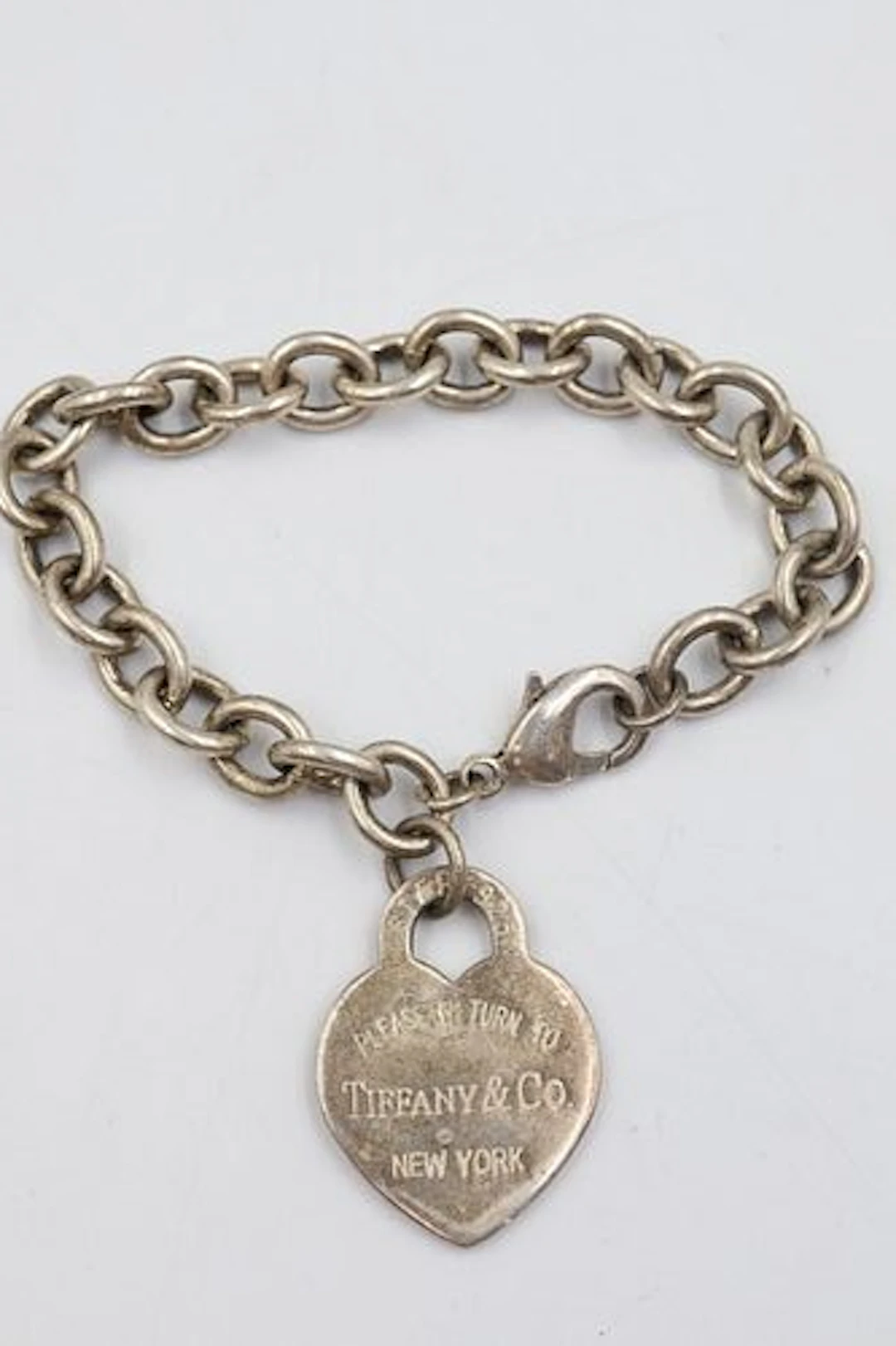 Tiffany & Co 925 Heart Charm Bracelet