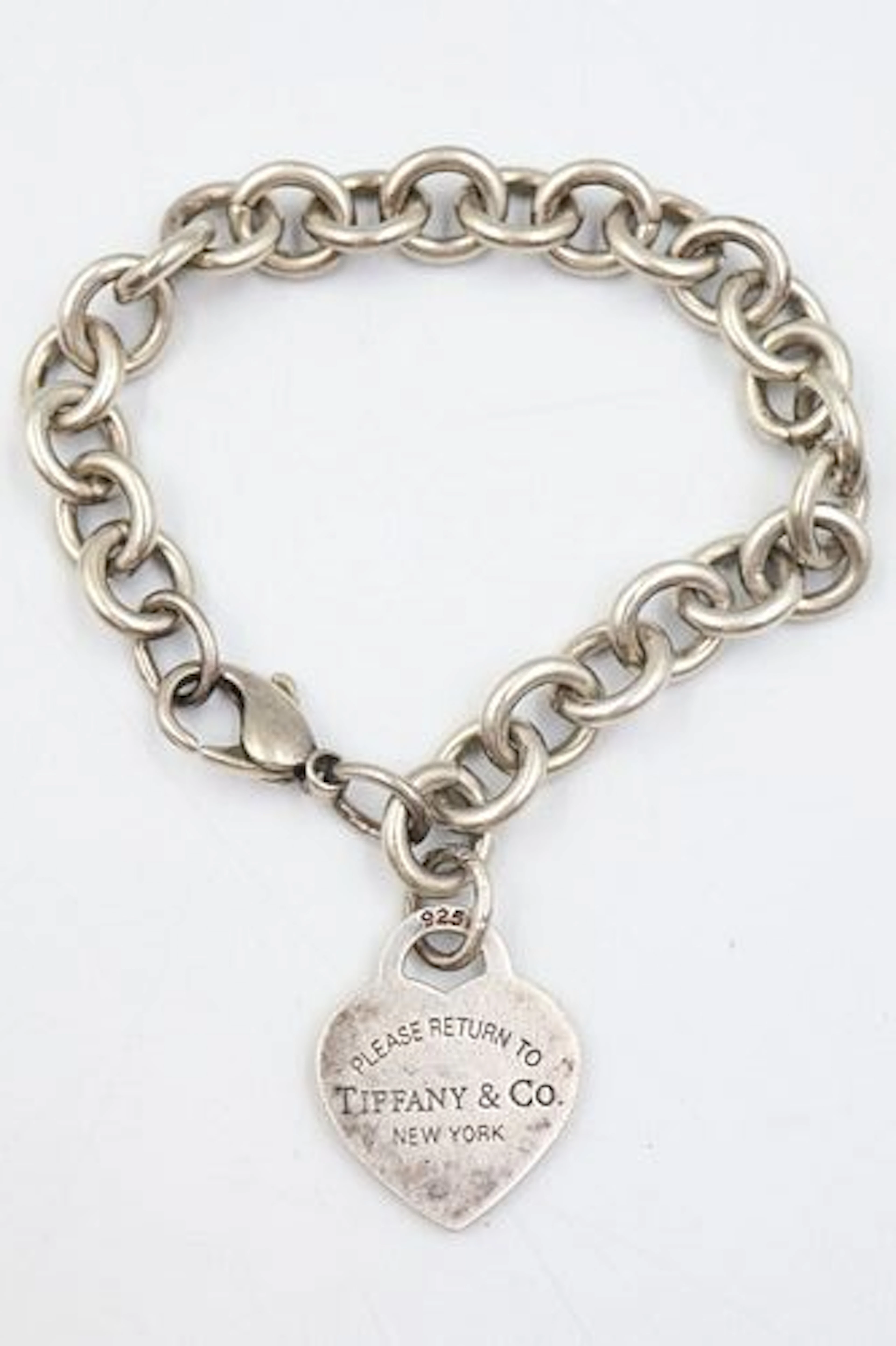 Tiffany & Co 925 Heart Charm Bracelet