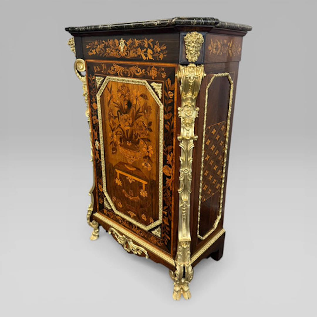 Edward Holmes Baldock Ormolu Pier Cabinet with Blake Marquetry