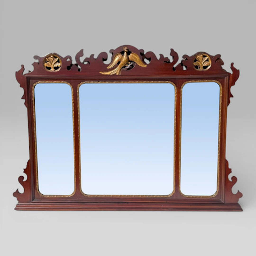19th Century Chippendale Style Mahogany Mirror
