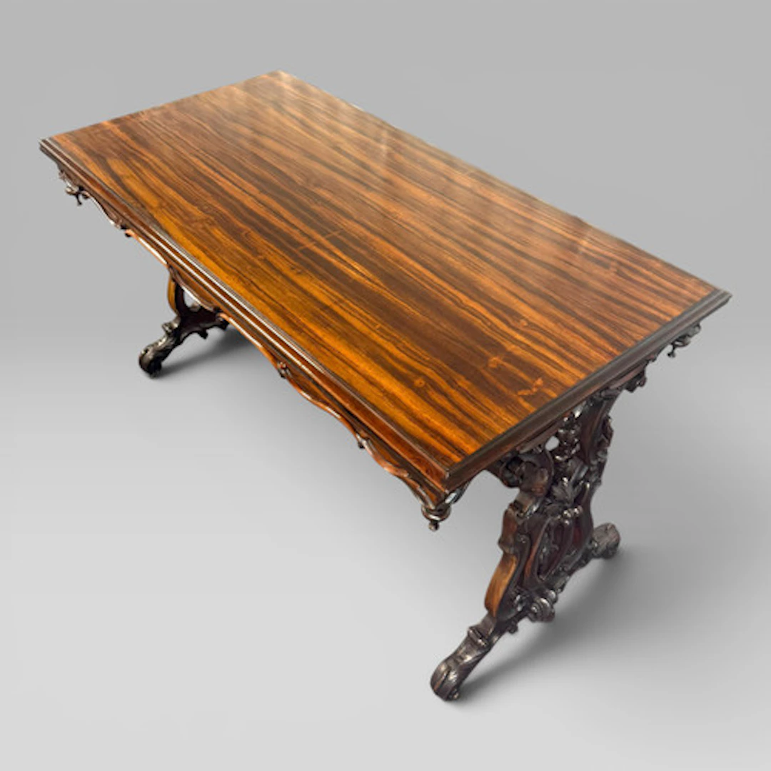 Early Victorian Zebrawood & Rosewood Centre Table