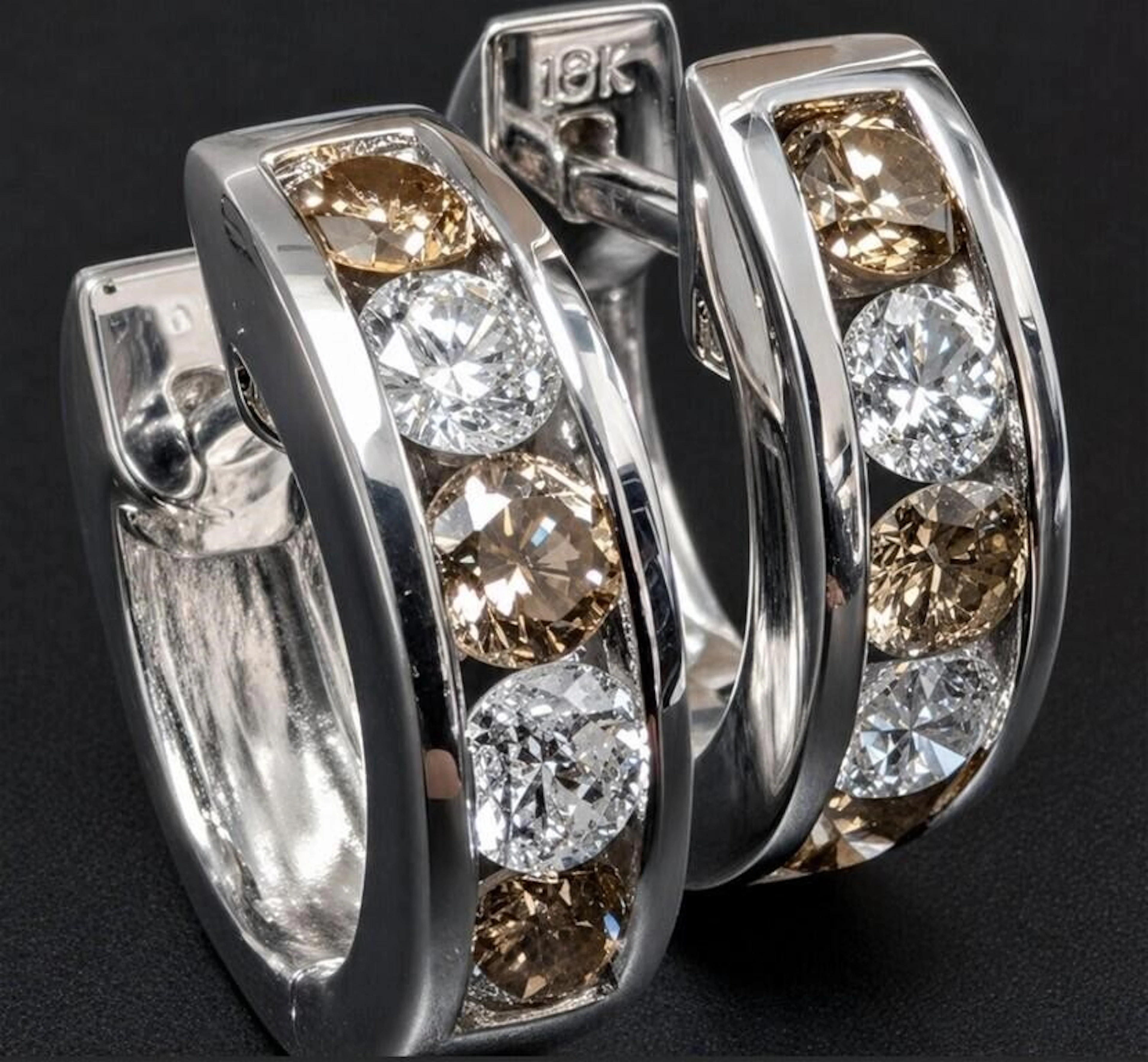 $5120, 10k(3.28g), natural diamond (0.81ct) earr