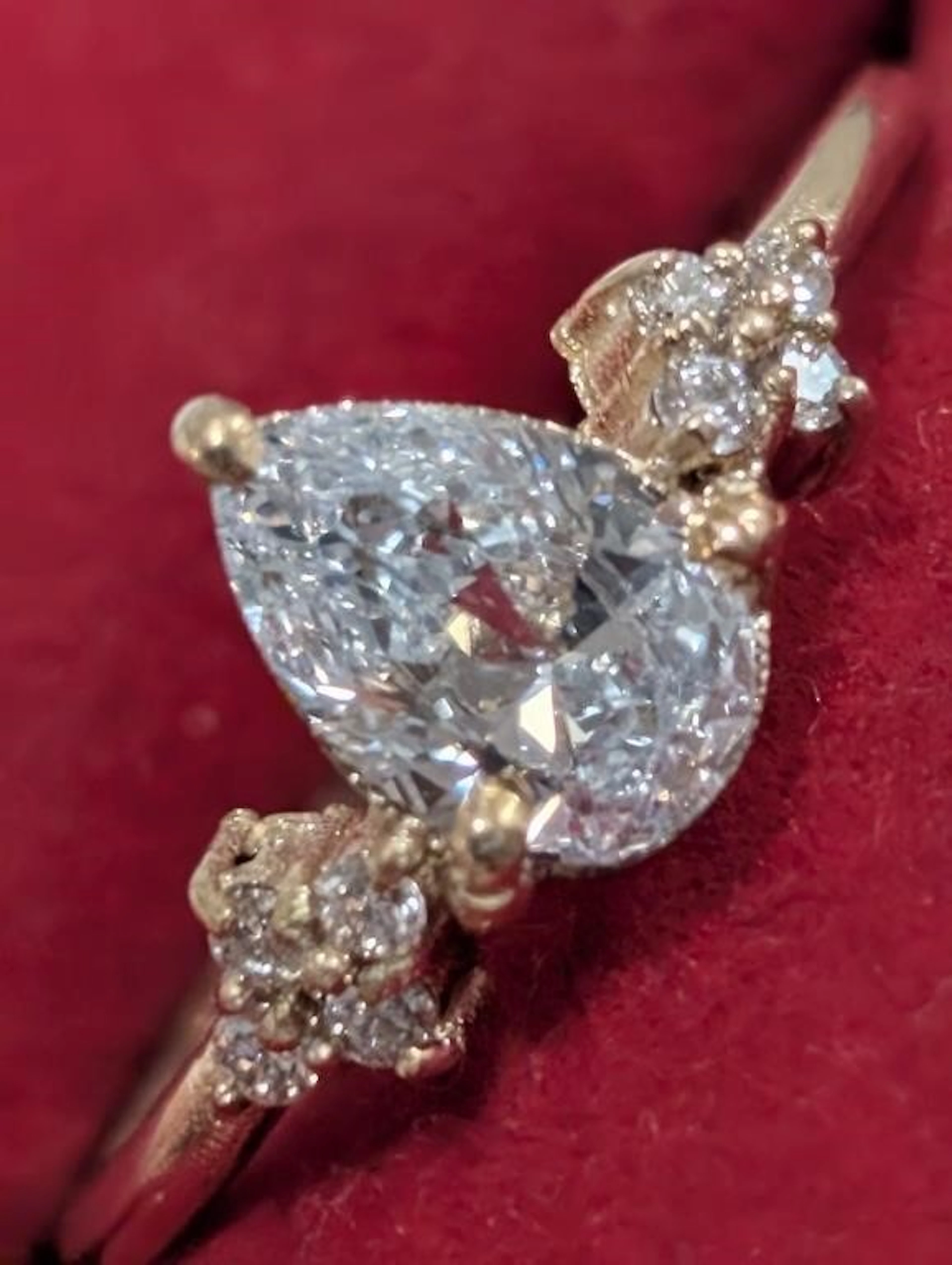 $1800, 10K(3g), Lab Diamond (0.52+0.08ct)Ring, siz