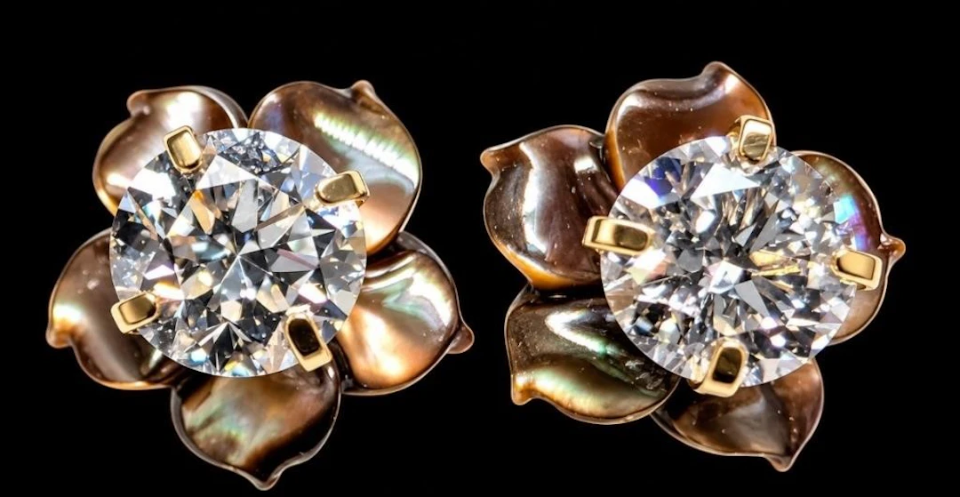 $600, 14klab diamond (0.44ct)earring 2 in 1, retai