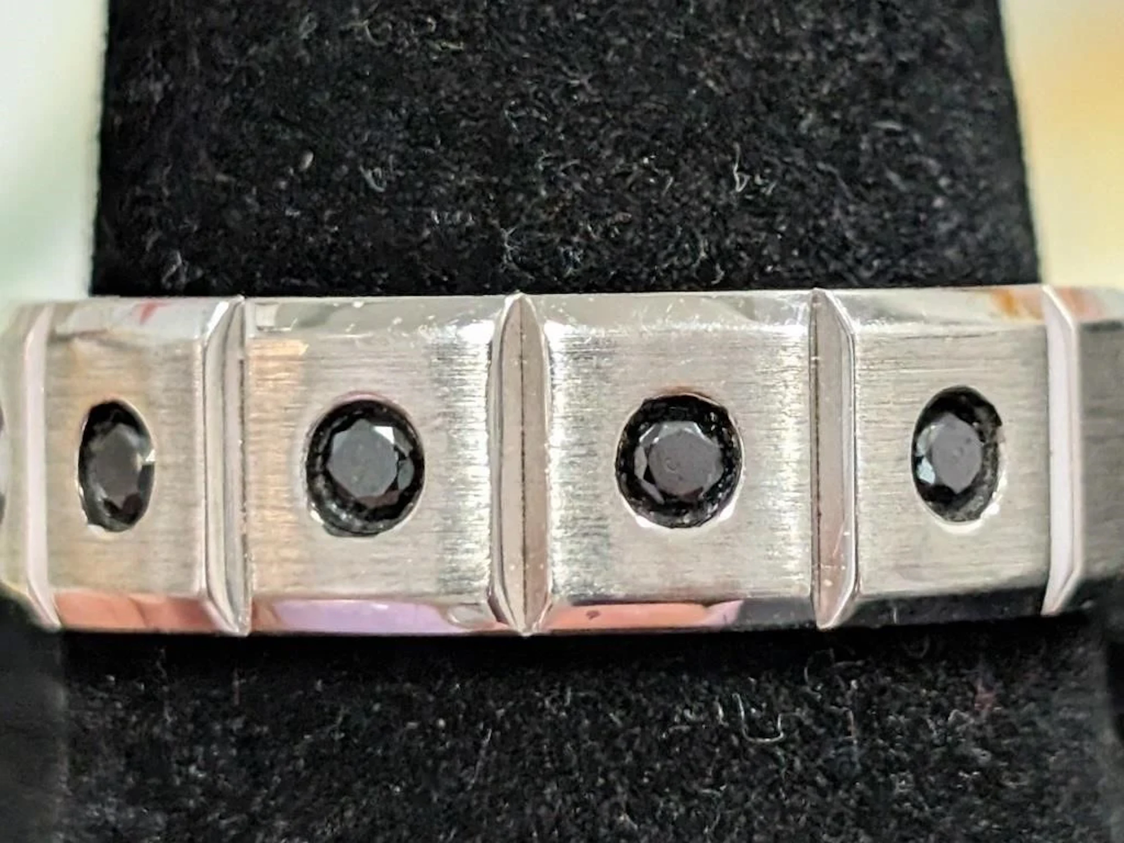 $155, Silver(6.13g), Black onyxRing, size 10, appr