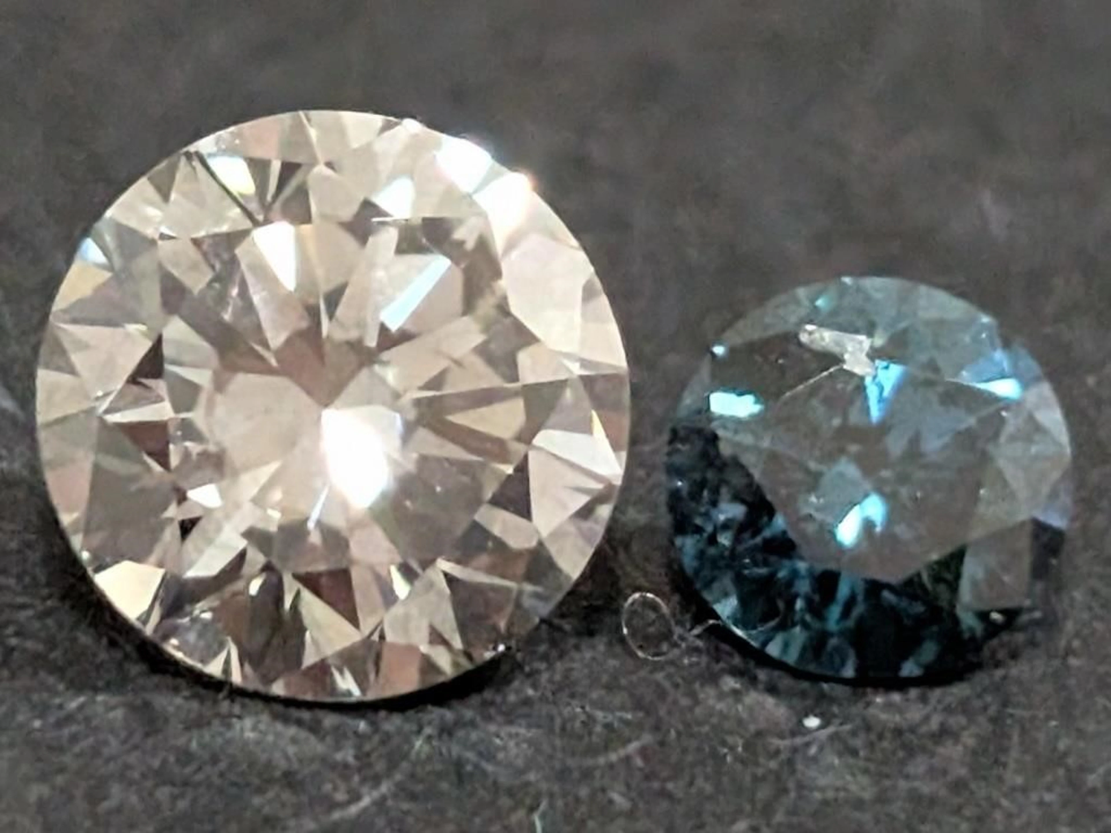 $400, Blue & Grey Lab Diamond (app 1ct), appraised