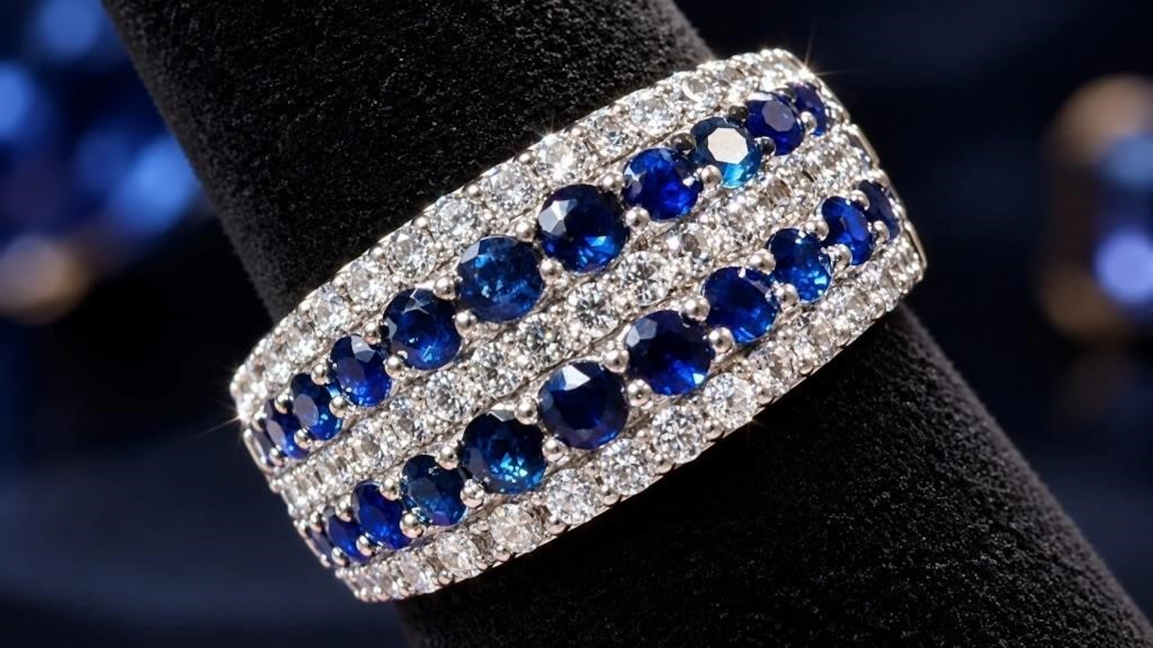 $165, Silver(5.4g), Sapphire&czRing, size 6.5, app