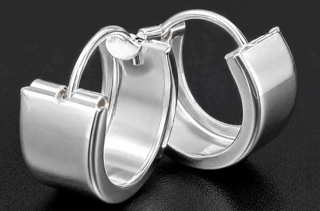 $50, silver small hoop earring, MSRP $50