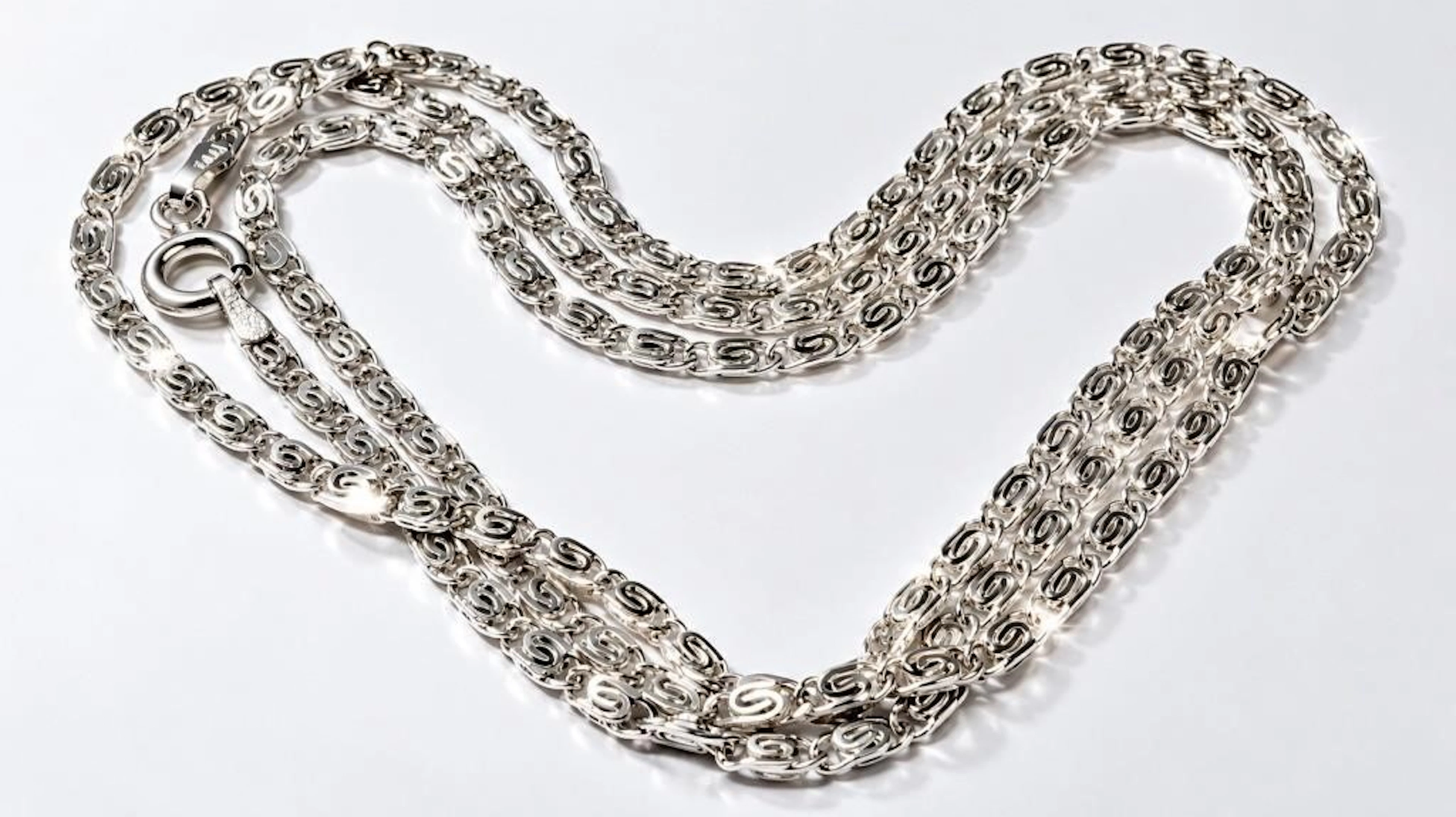 $130, Silver(6.47g), necklace,22", appraised/reta