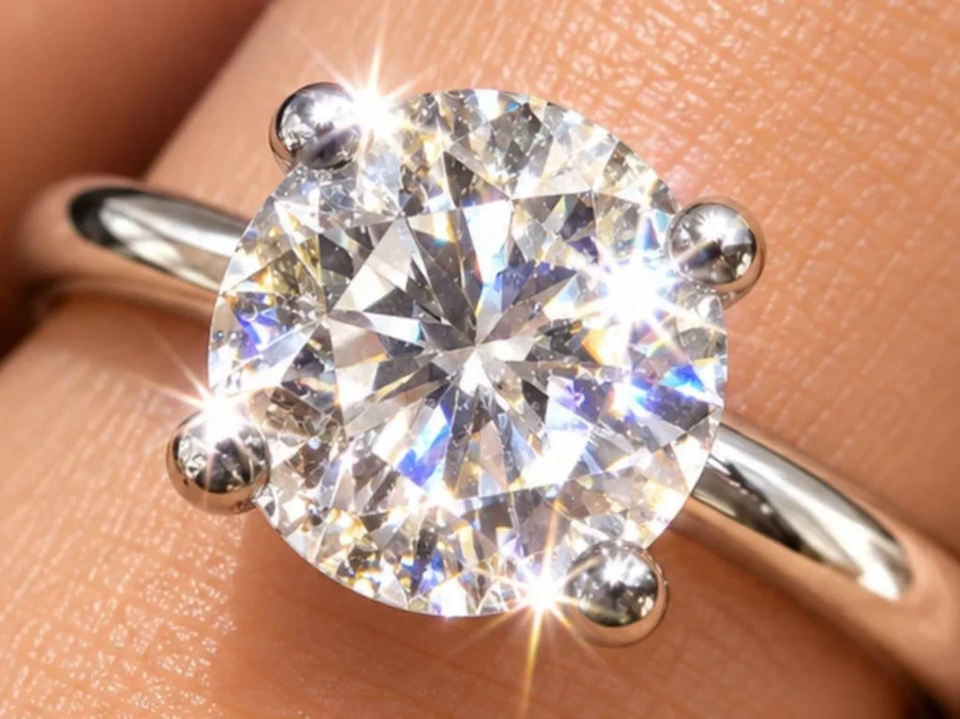 $3500, 14kt(3.29g), Lab Diamond (0.9ct)Ring, size