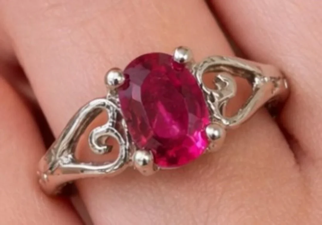 $800, 10k(1g), lab ruby (0.5ct)ring, size 5, retai