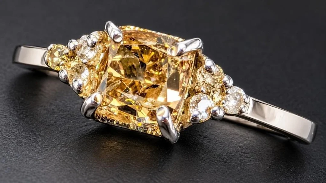 $6730, 14k(1.8g), natural color diamond (1.01+0.0