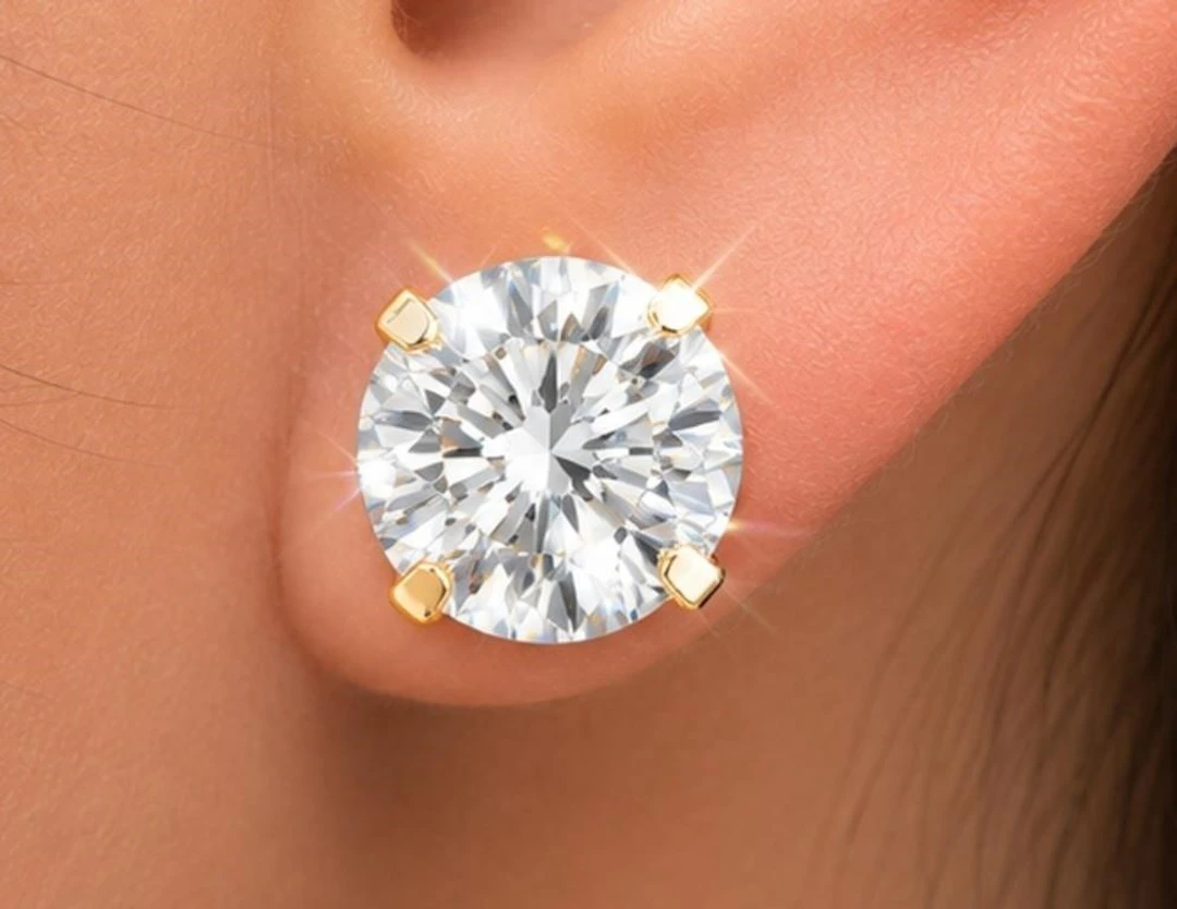 $1150, 14k(0.4g), lab diamond (0.82ct) earring, ap