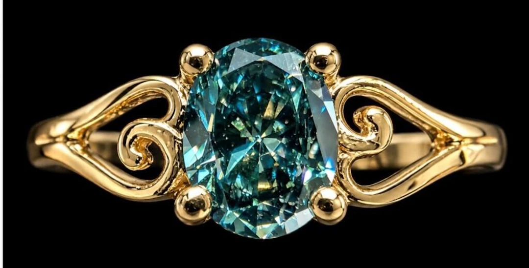 $1600, 10k(1g), lab diamond (0.38ct)ring, size 5.5