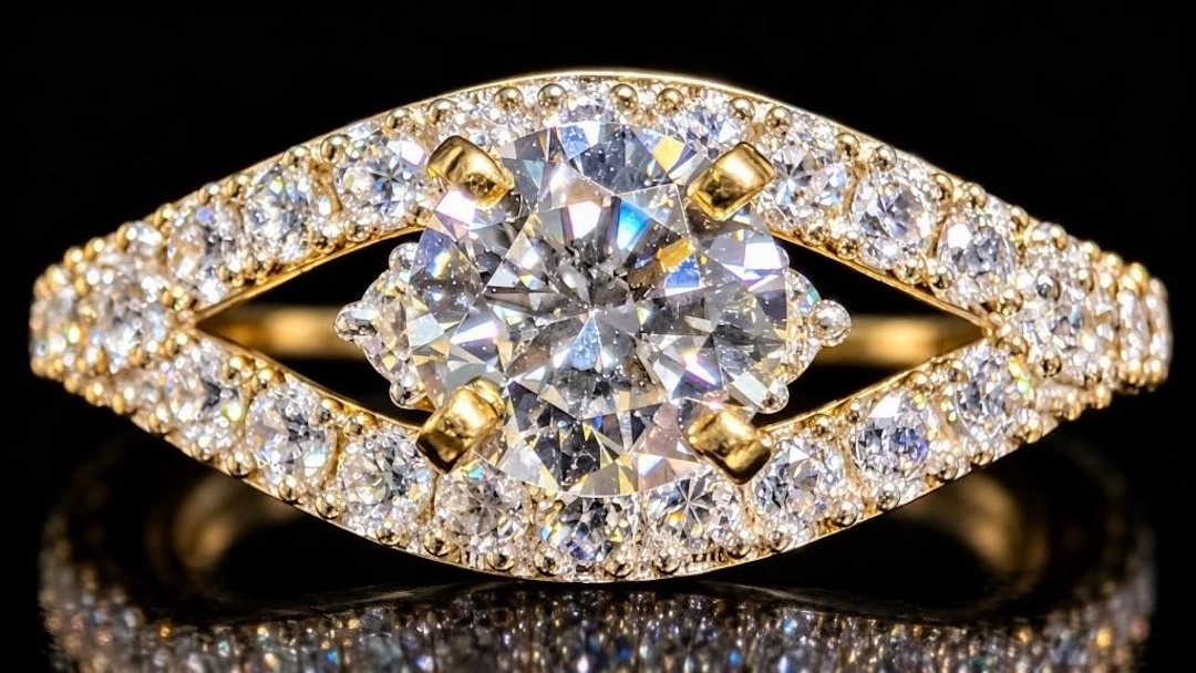 $3600, 10k(2.1g), lab diamond (0.55ct), CZ (0.1ct)