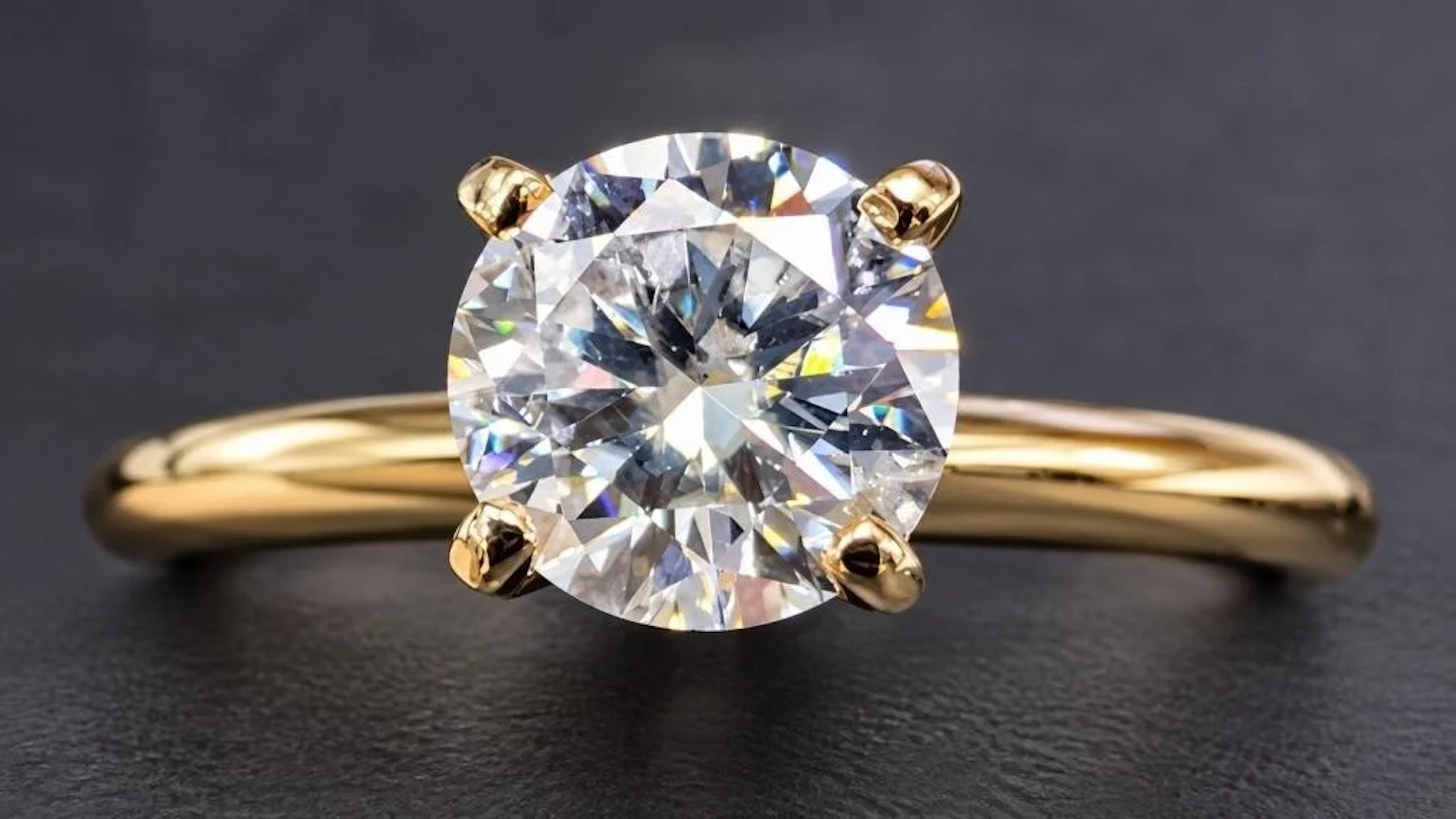 , 10k(2.33g), lab diamond (1ct)ring, size 6.5