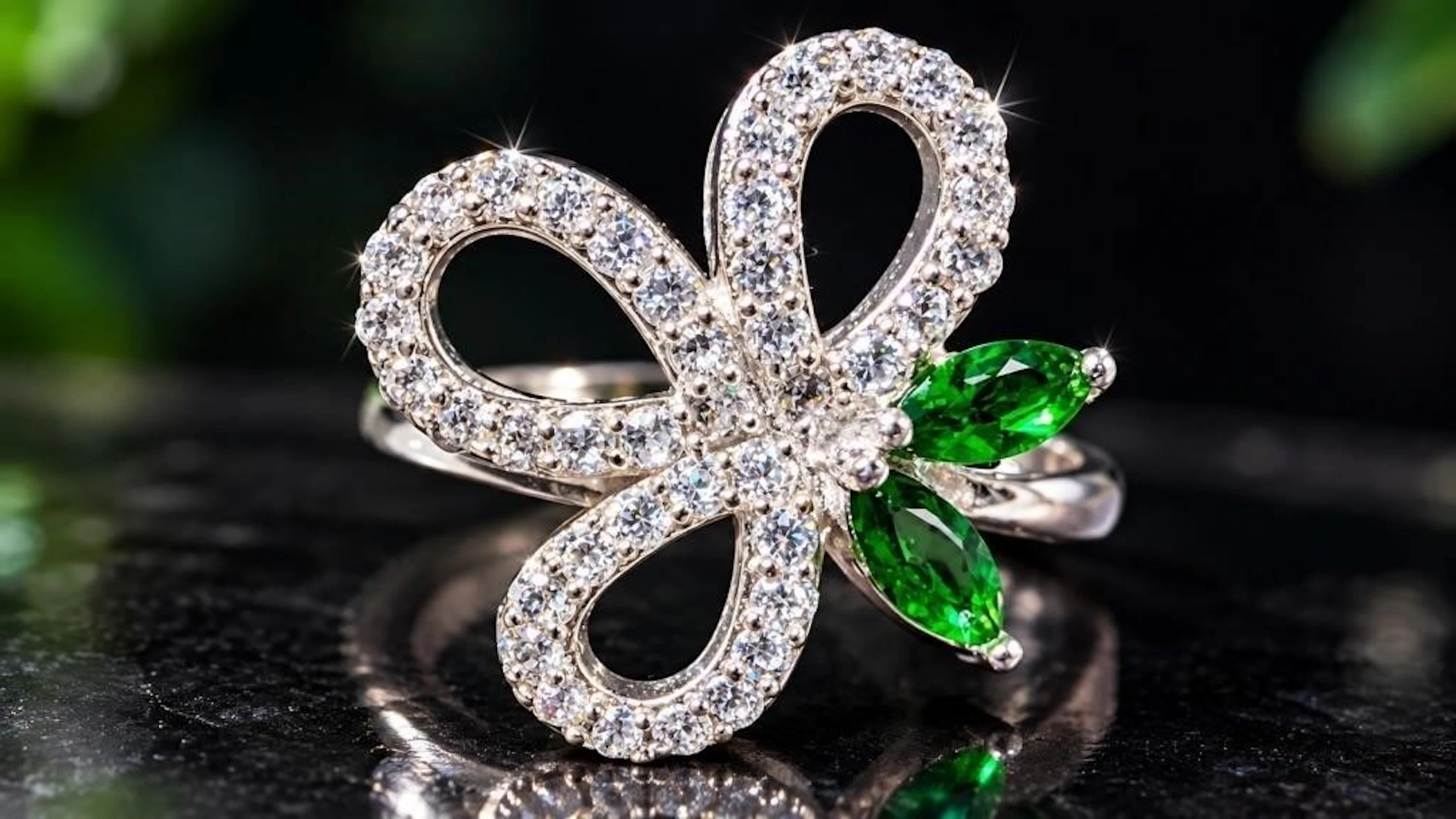 $150, Silver(5.94g), Chrome Diopside&czRing, size