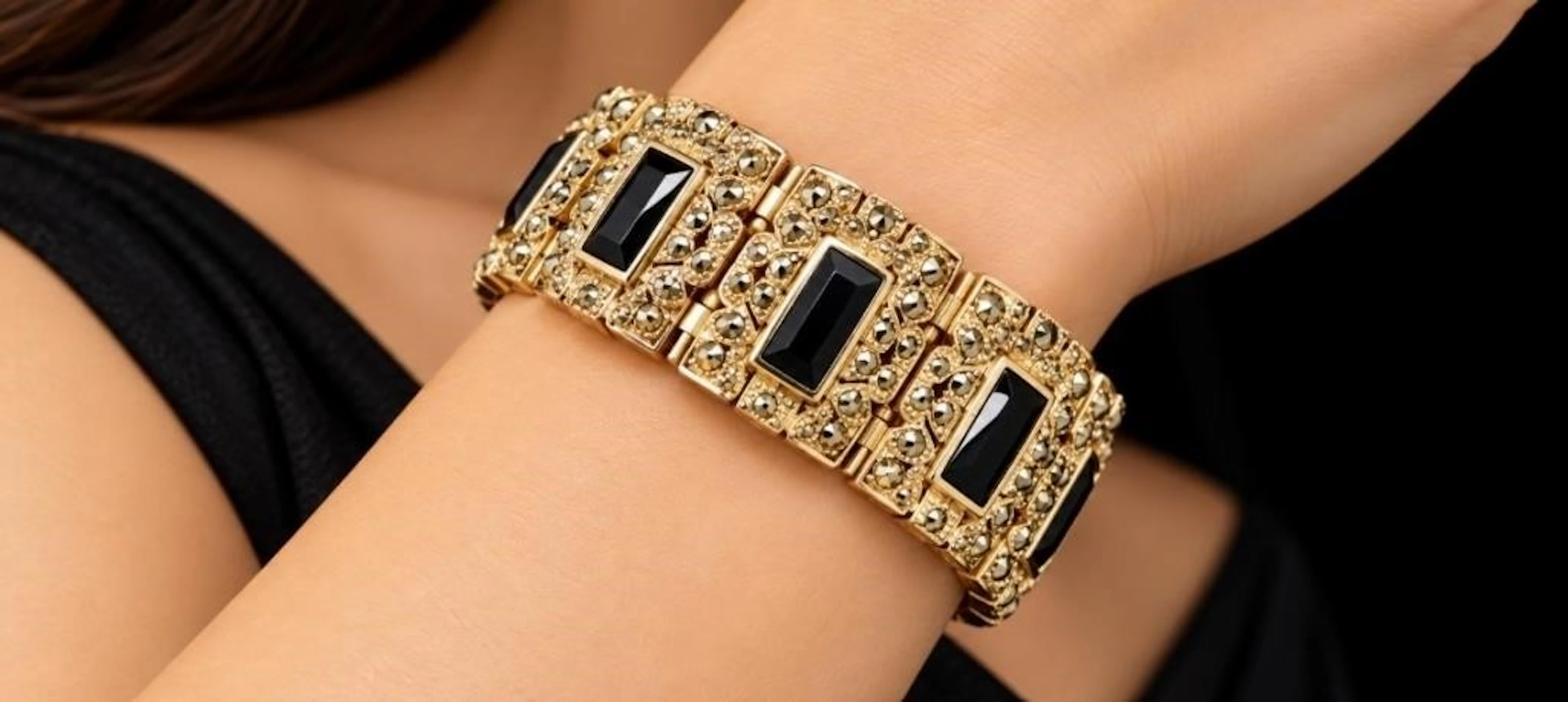 $3400, silver(57.2g), black onyxbracelet 7.5", ret