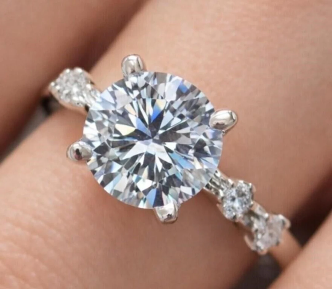 $3220, 10k(1.8g), lab diamond ( 1.5+0.06ct)ring, s
