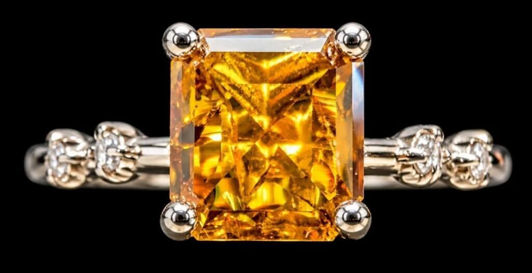 $5600, 10k(2.05g), lab brown diamond (1.9ct), lab