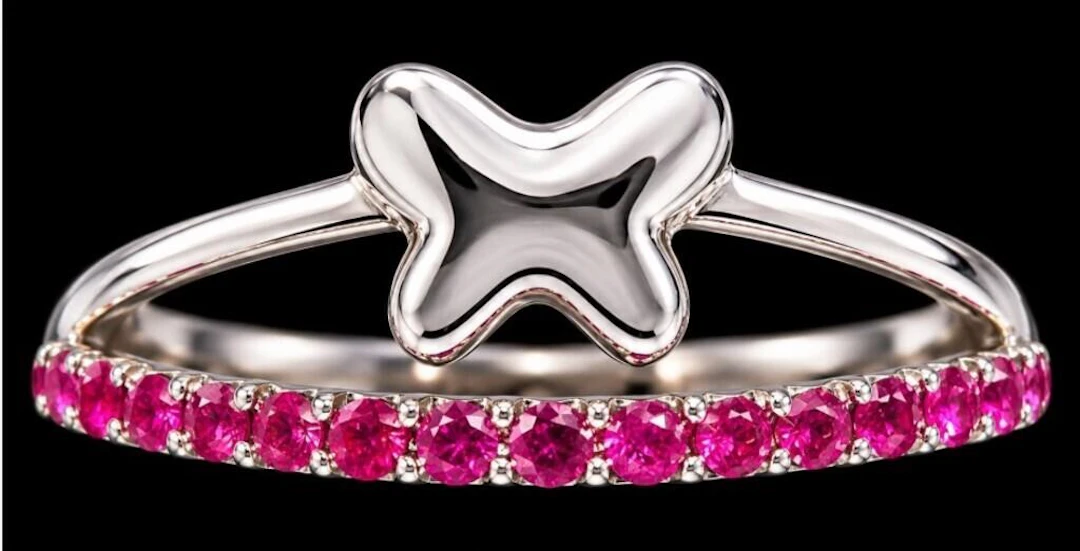 $2000, 14k(2.5g), ruby (0.2ct)ring, size 7.25, ret