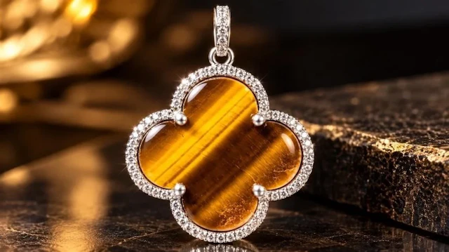 $115, Silver(4.48g), tigers eye & czPendant, appra