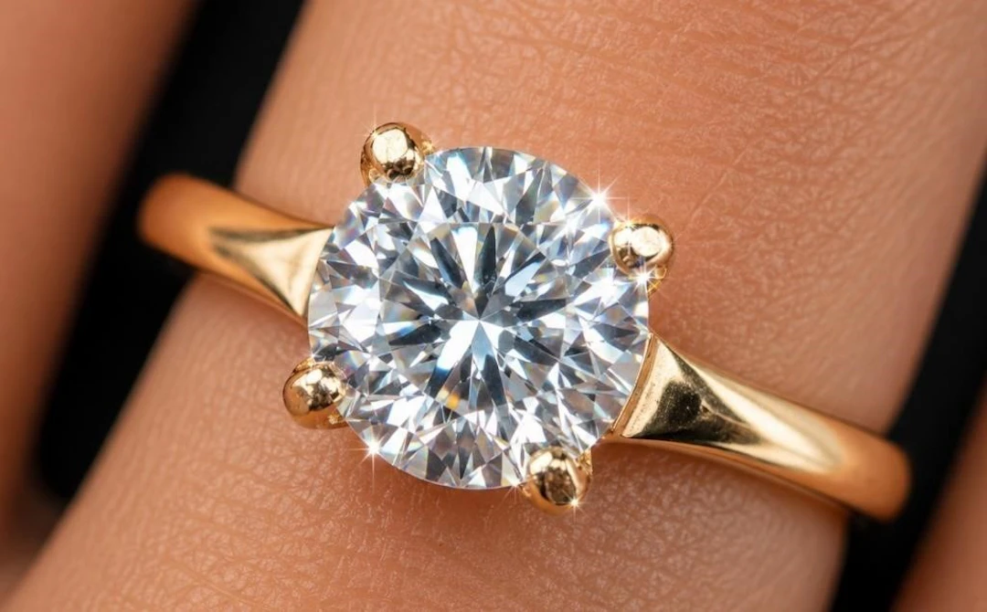 $3200, 10k(2.05g), lab diamond (0.55ct)ring, size