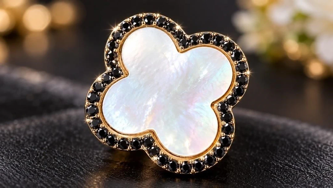 $135, Silver(5.4g), Mother of Pearl&Black onyxRing