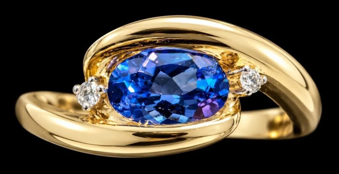 $4600, 14k(3.23g), tanzanite (0.8ct), diamond (0.0
