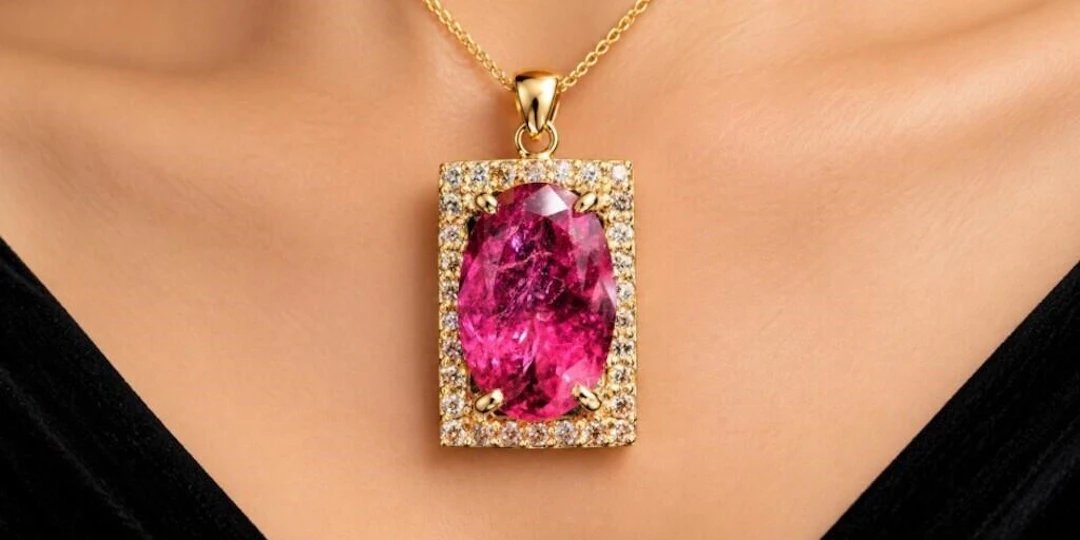 $4000, 10k(2.76g), tourmaline (4.6ct), lab diamond