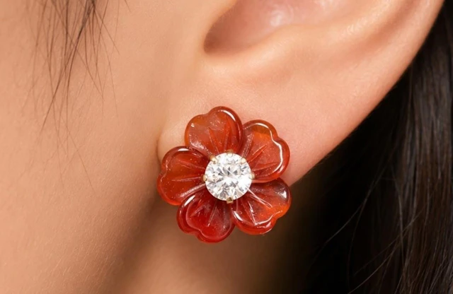 $400, 14k lab diamond(2in1) (0.2ct)earring, retail