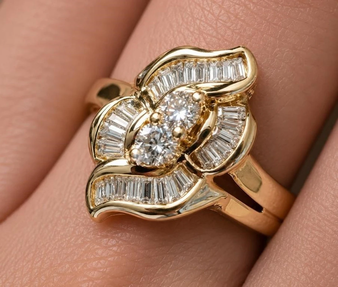 $2560, 14k(2.86g), natural diamond (0.22ct)Ring, s
