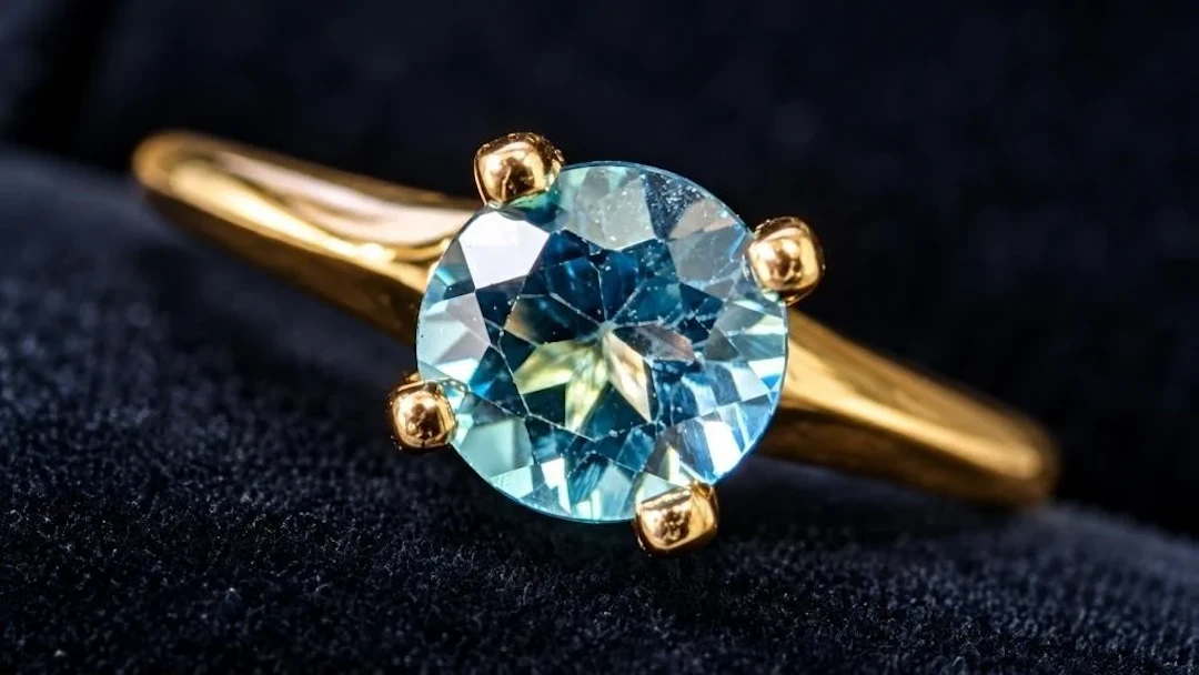 $2200, 10K(1.55g), blue topaz (0.67ct)ring, size 6