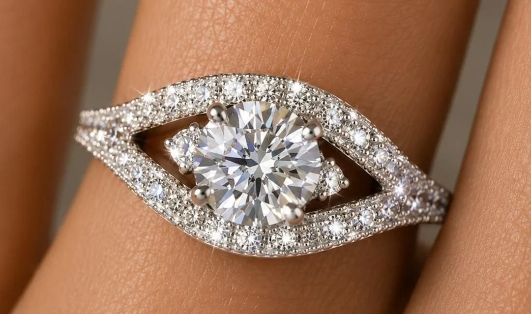 $2070, 10k(2.1g), lab diamond (0.55ct)ring