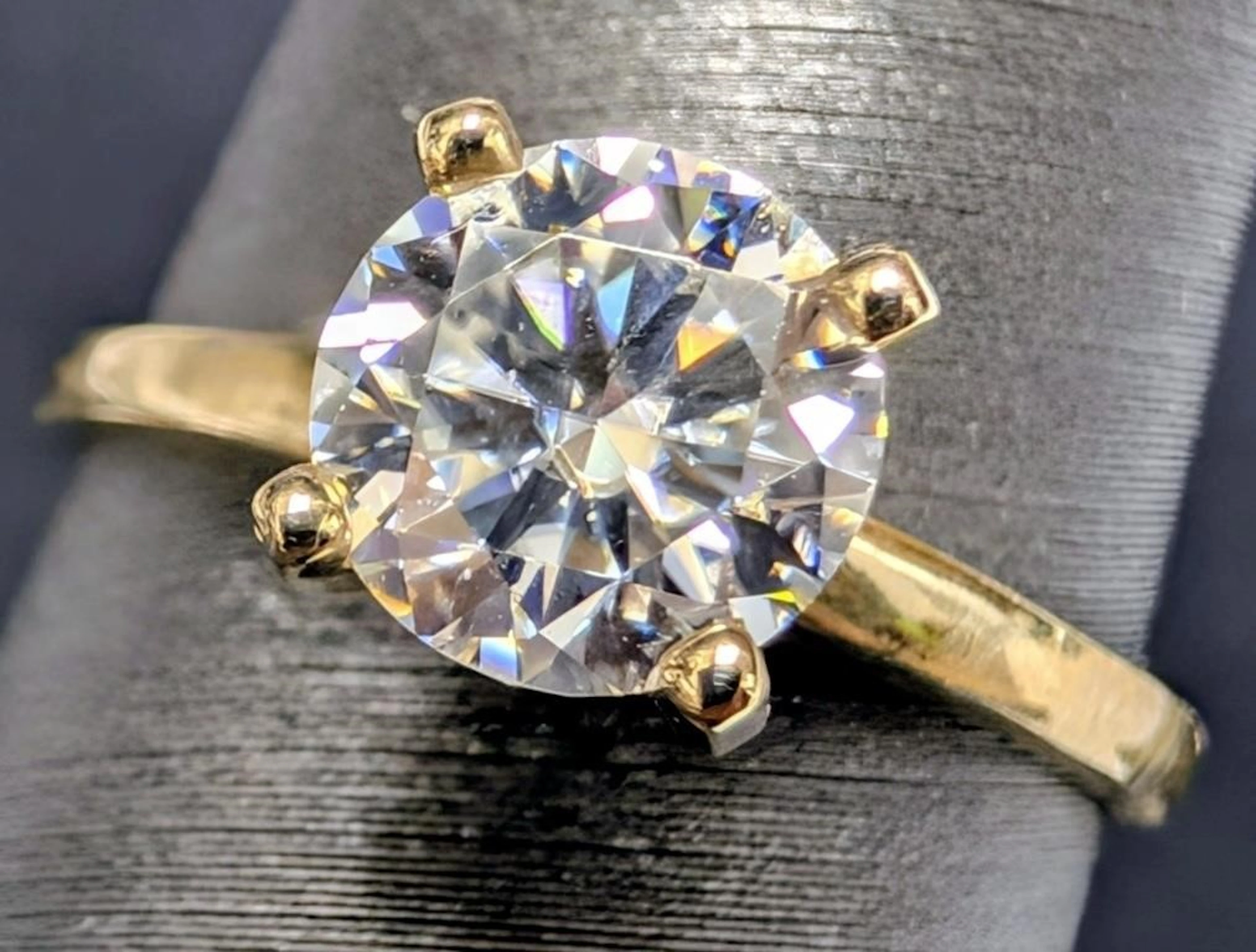$1800, 10k(2.2g), moissanite (1ct)ring, size 6.5