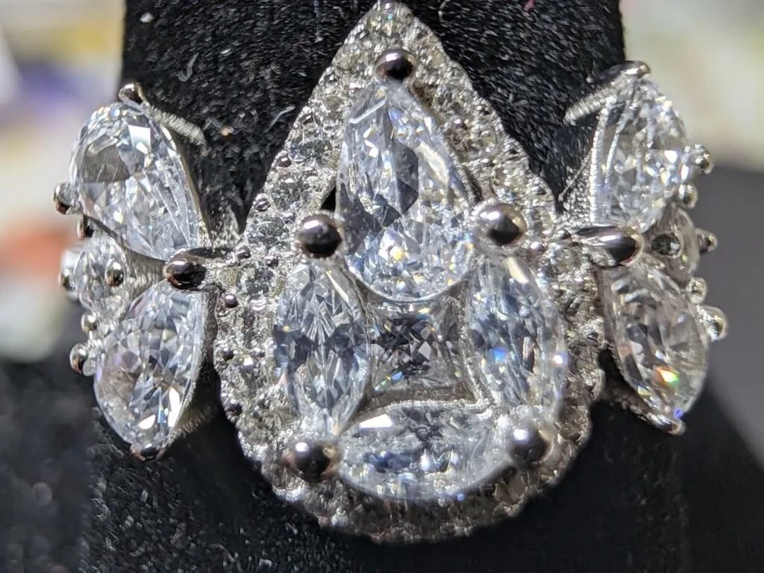 $95, Silver(3.72g), czRing, size 7, appraised/reta