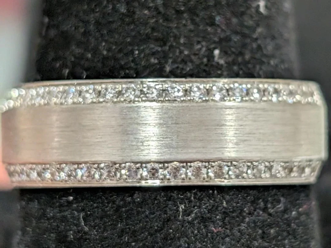 $140, Silver(5.45g), CZRing, size 10, appraised/re