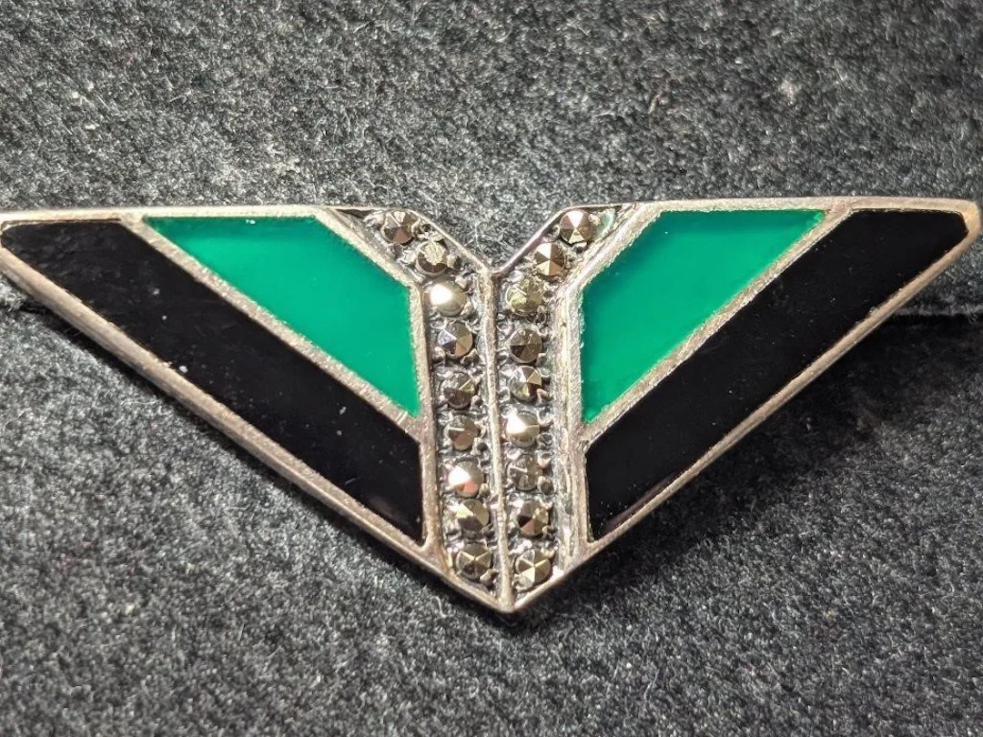 $130, Silver(5.06g), marcasitebrooch, appraised/re