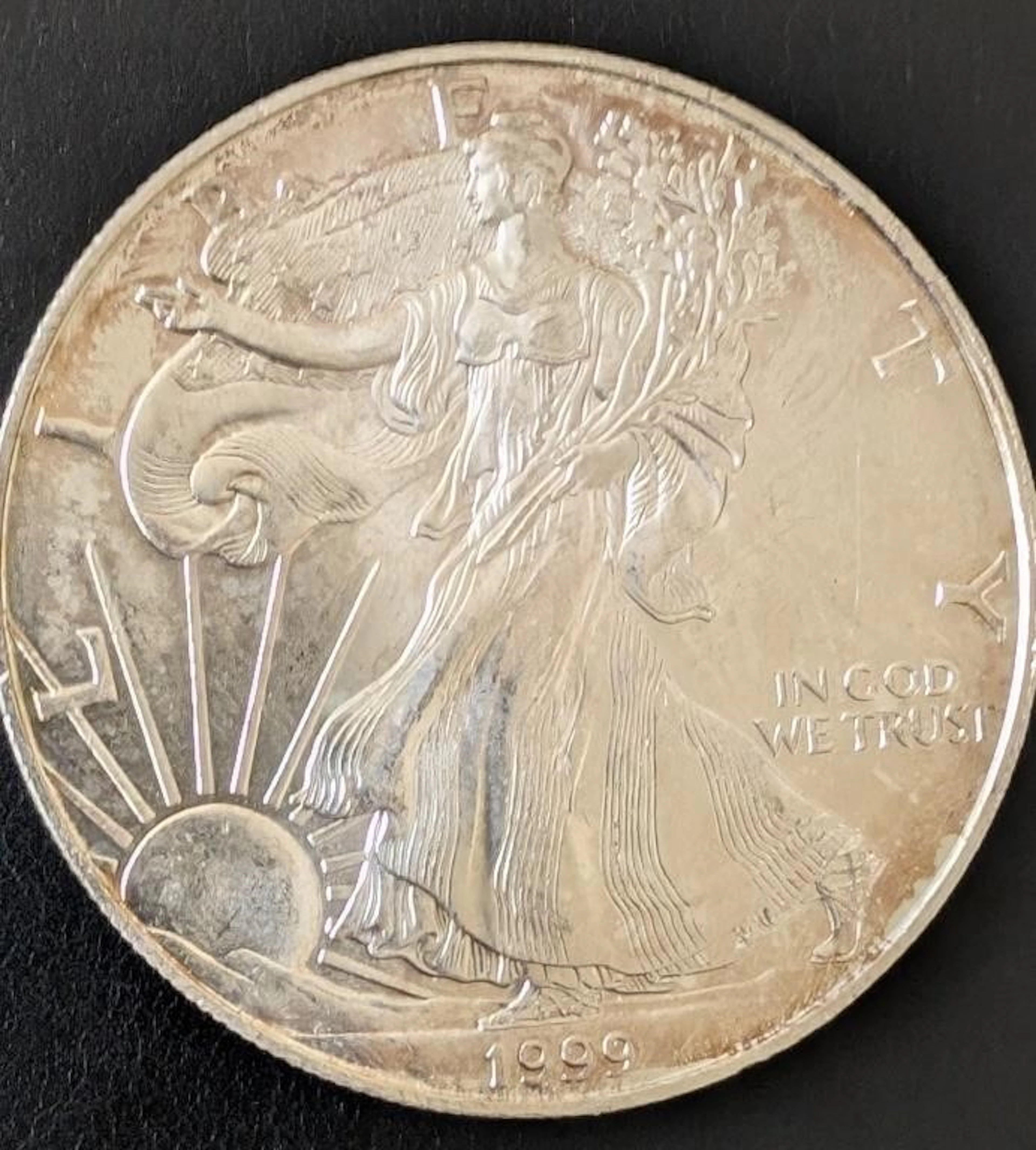 ., 1 OZ FINE SILVER COIN, retail value .