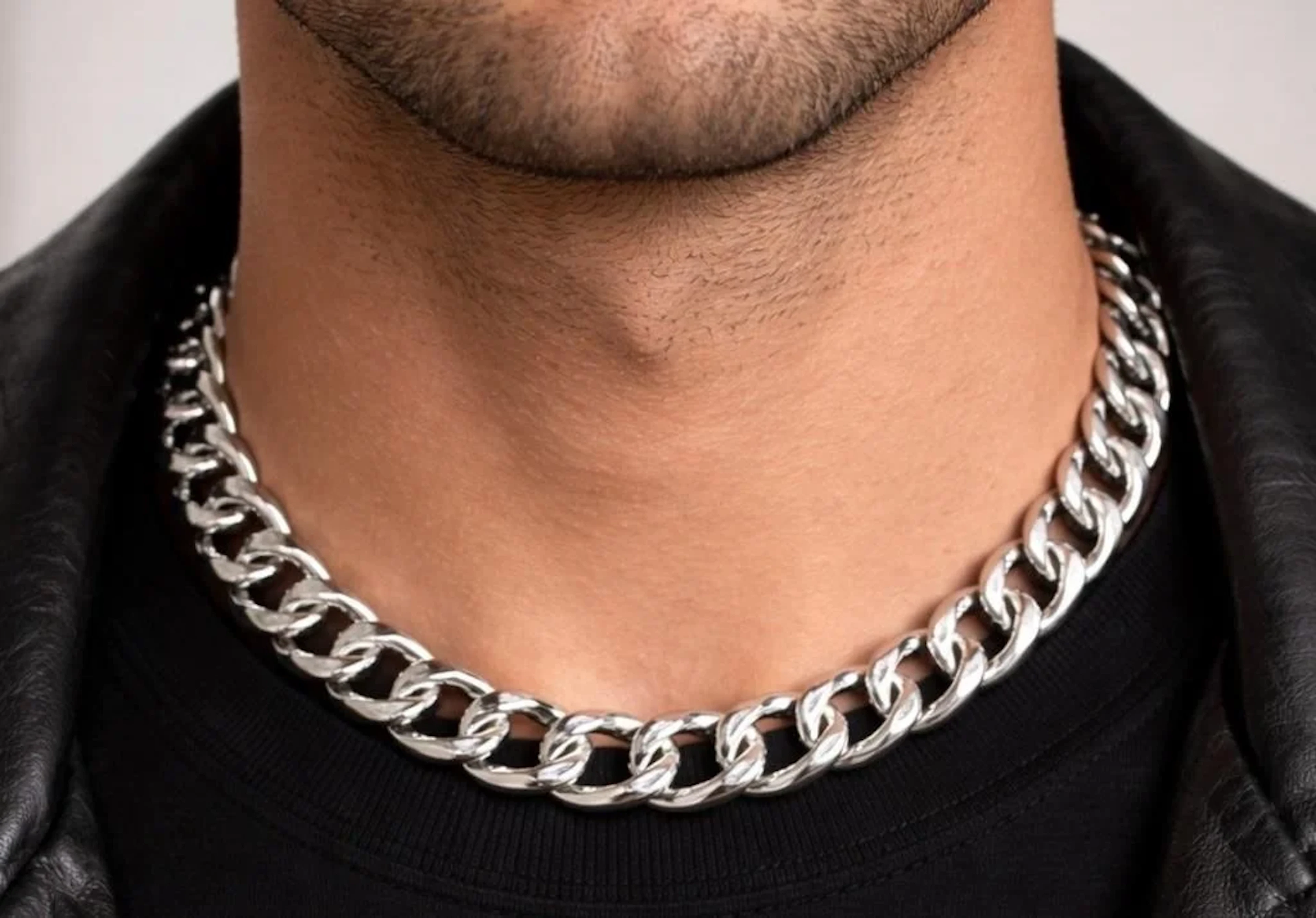 $780, silver(26g), men's heavy rhodium plated cha